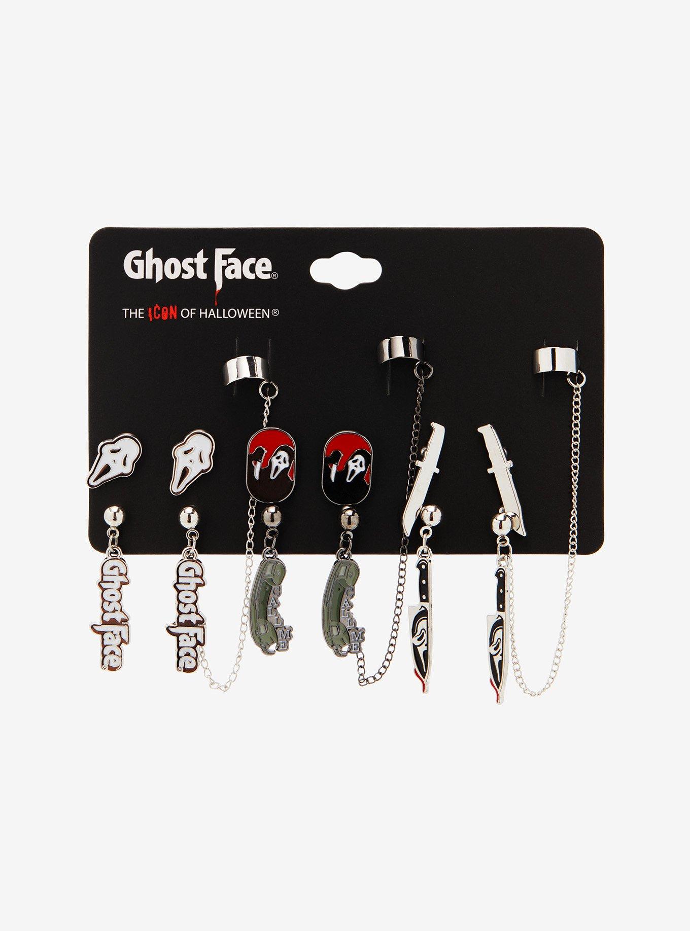 Ghost Face Knife Icon Stud Earring Set, , hi-res