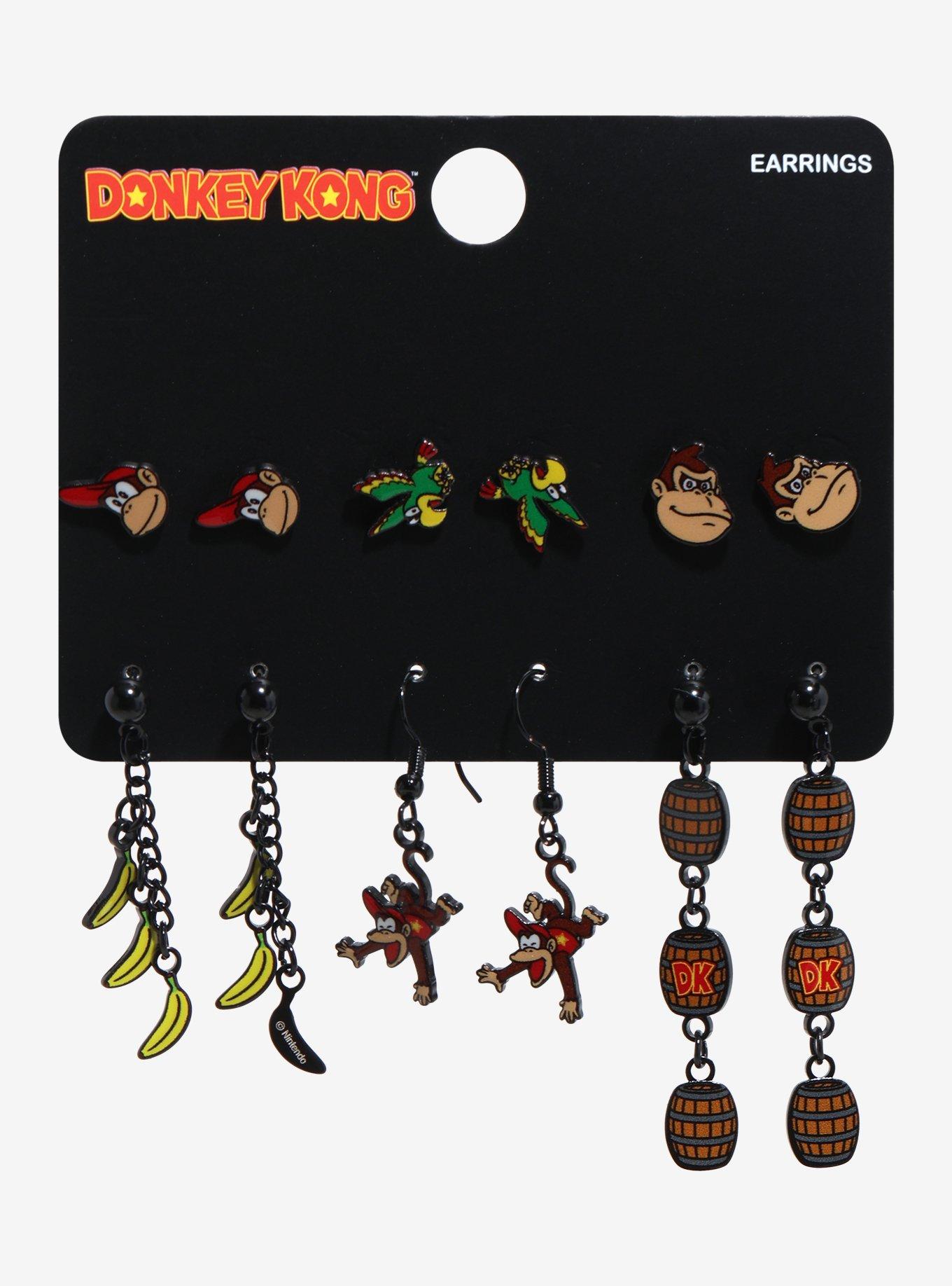 Donkey Kong Icons Earring Set, , hi-res