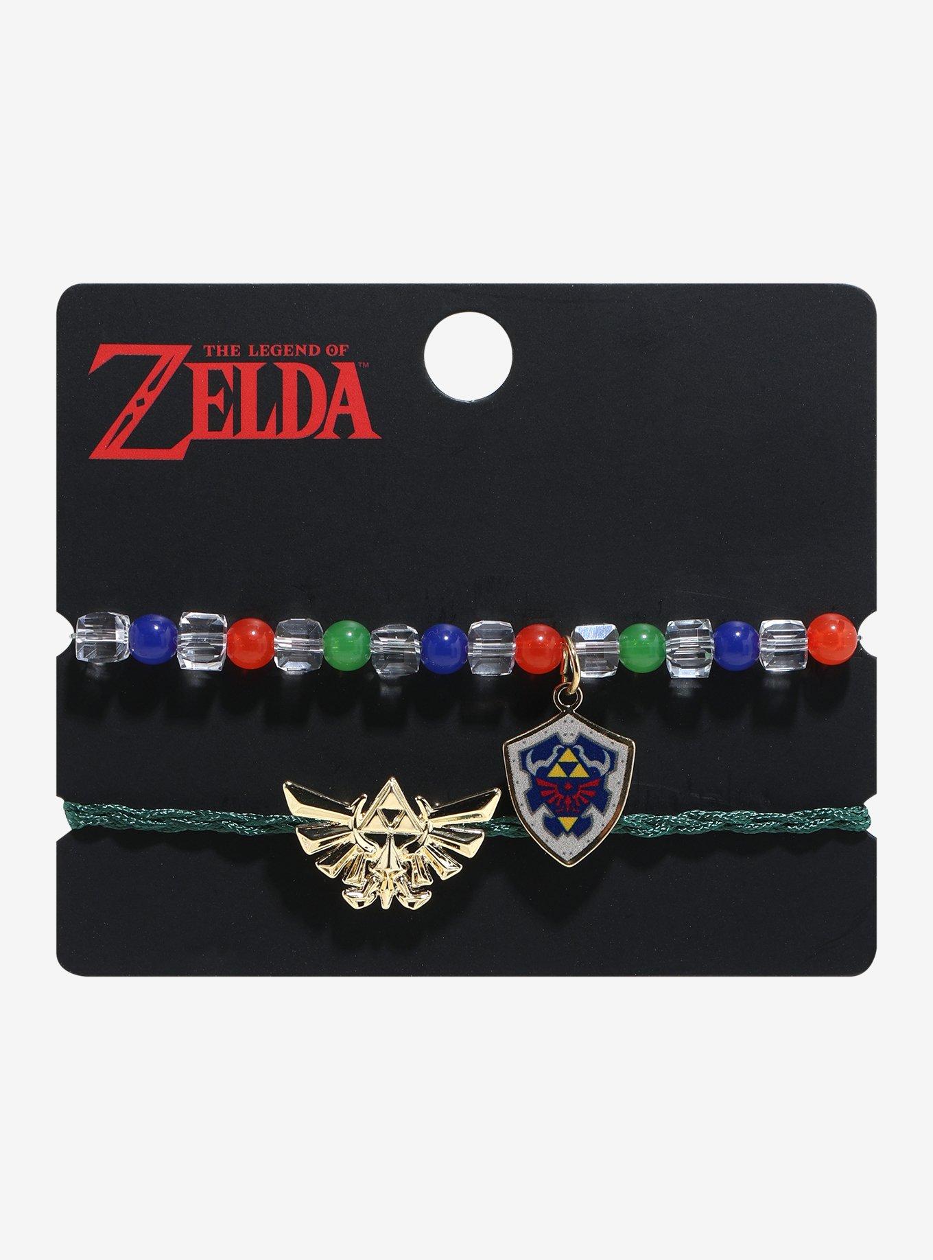 The Legend Of Zelda Hyrule Crest & Shield Bracelet Set | Hot Topic