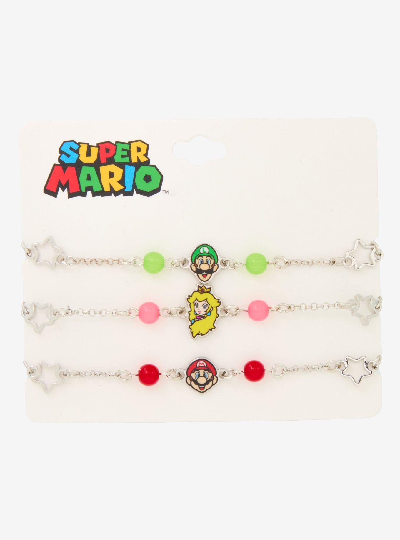 Super Mario Bros. Trio Charm Star Bracelet Set