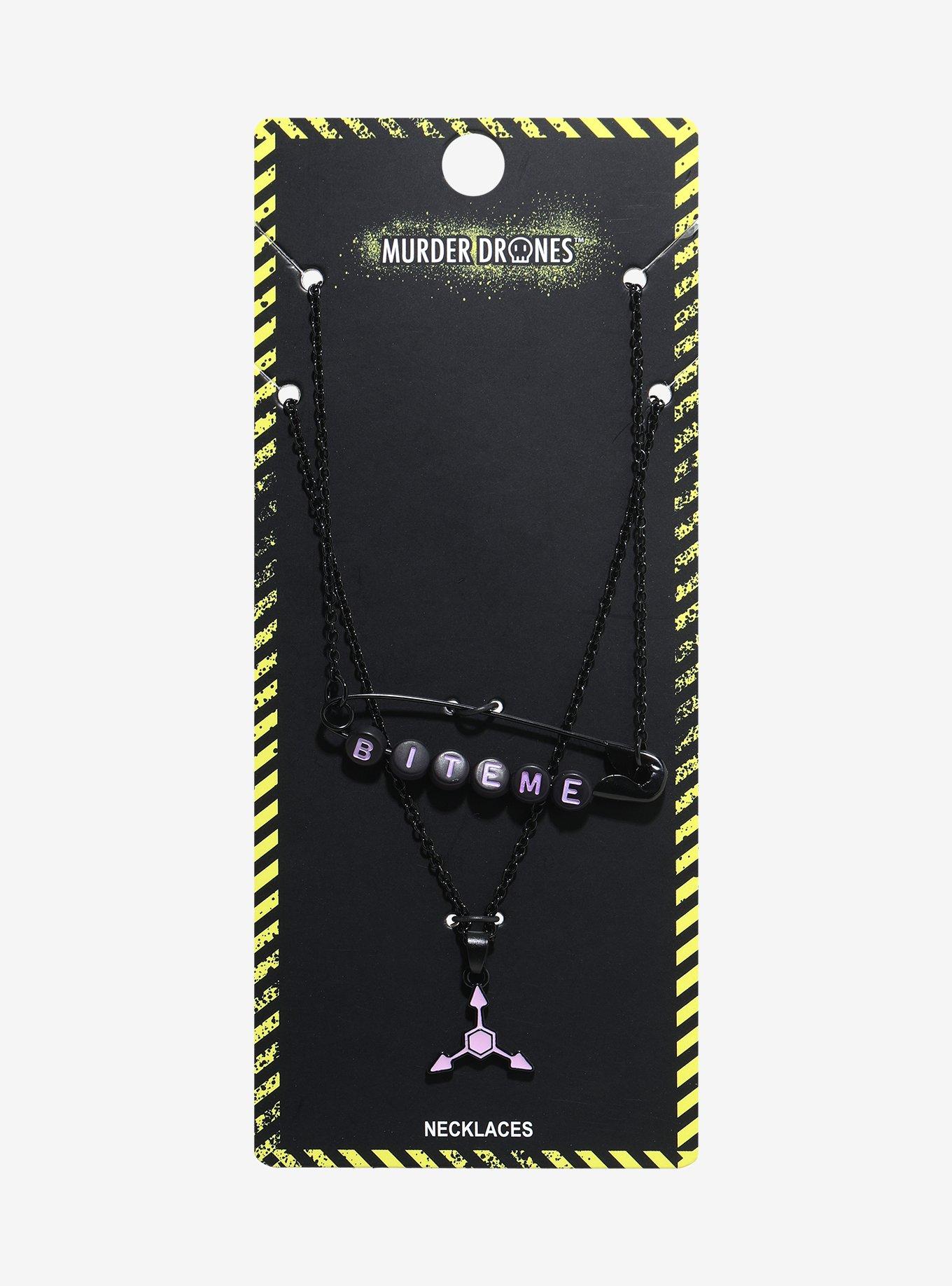 Murder Drones Uzi Bite Me Necklace Set | Hot Topic