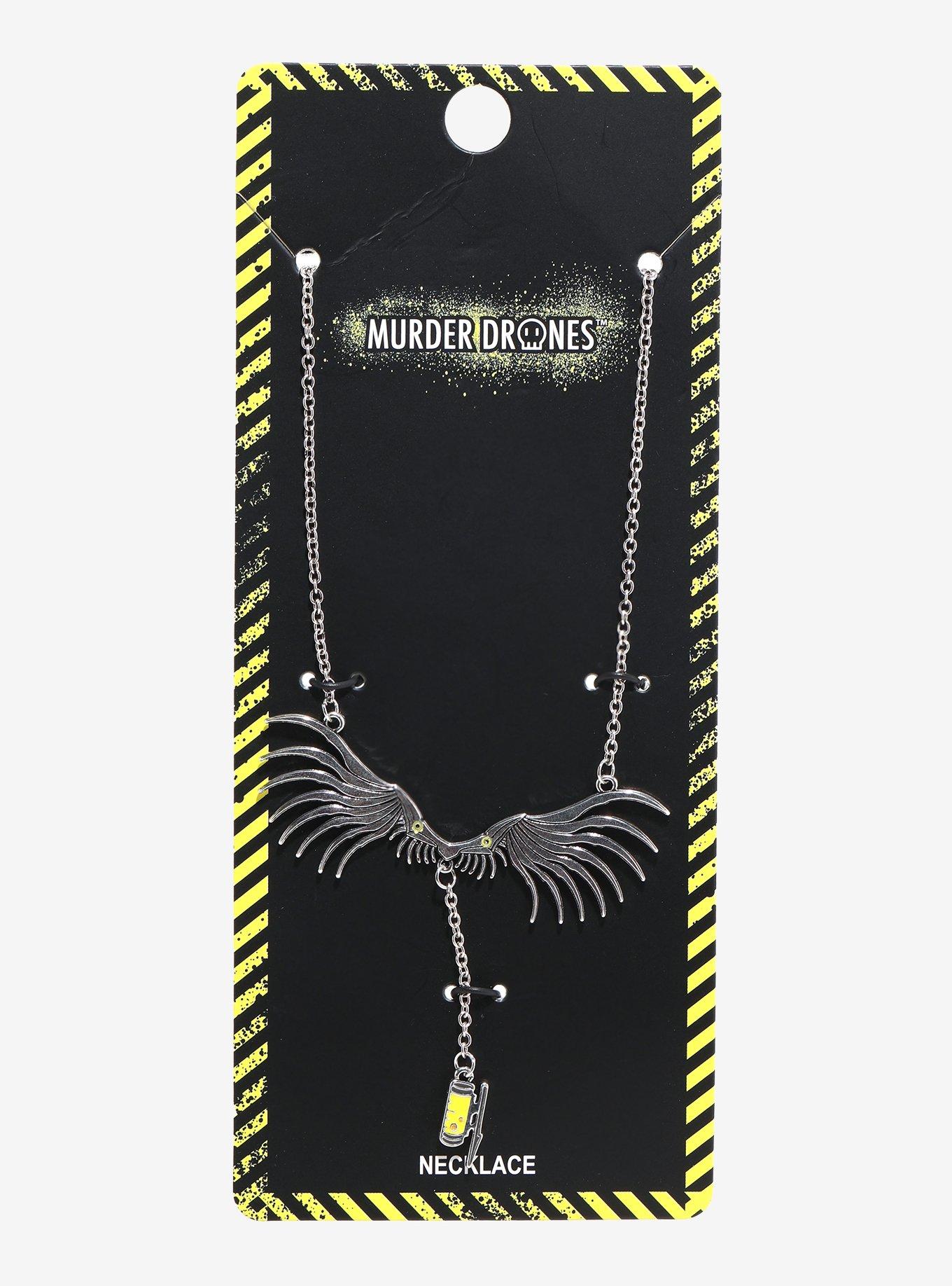 Murder Drones Wings & Nanite Acid Lariat Necklace, , hi-res