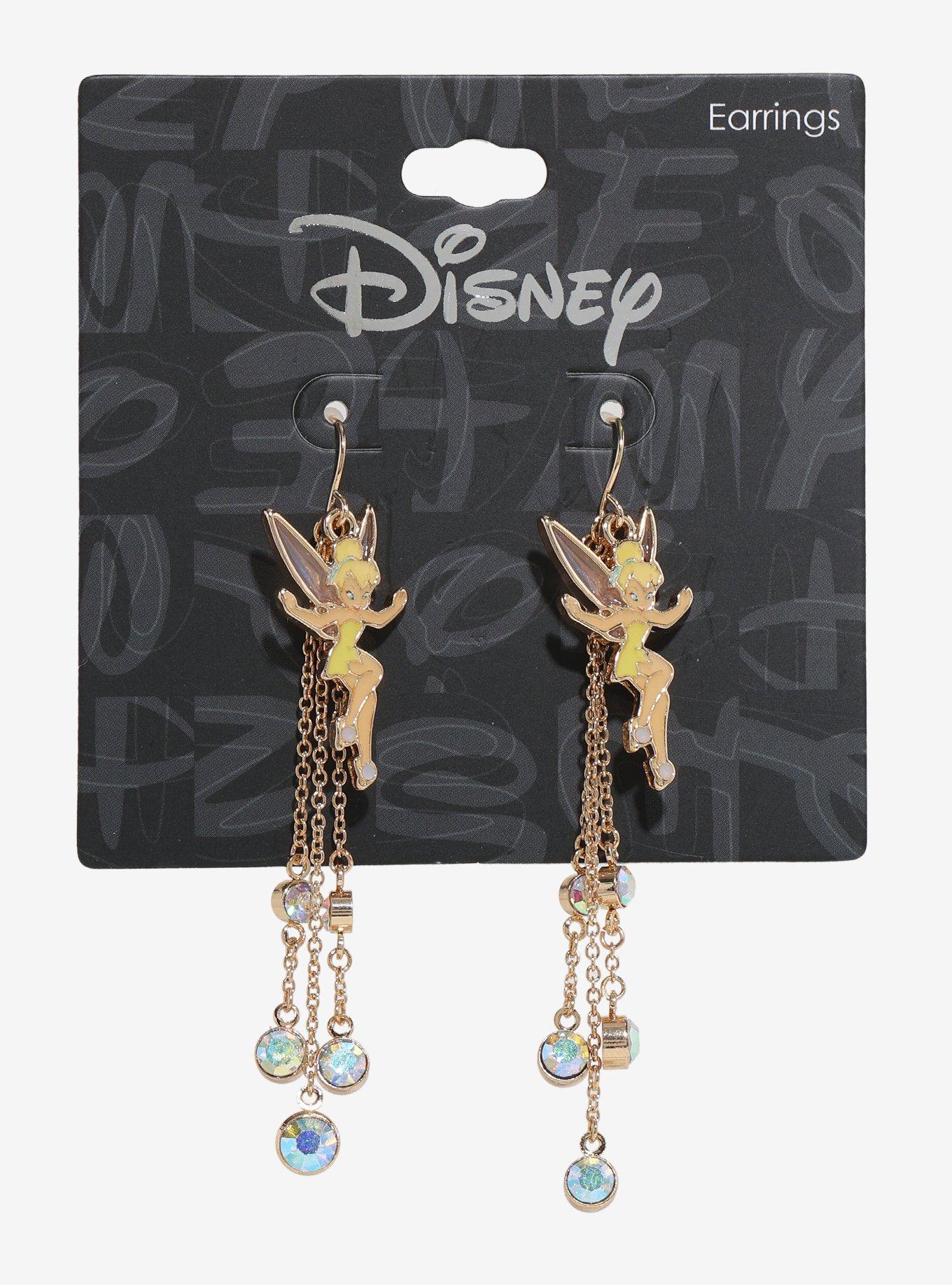Disney Peter Pan Tinker Bell Gem Drop Earrings, , hi-res