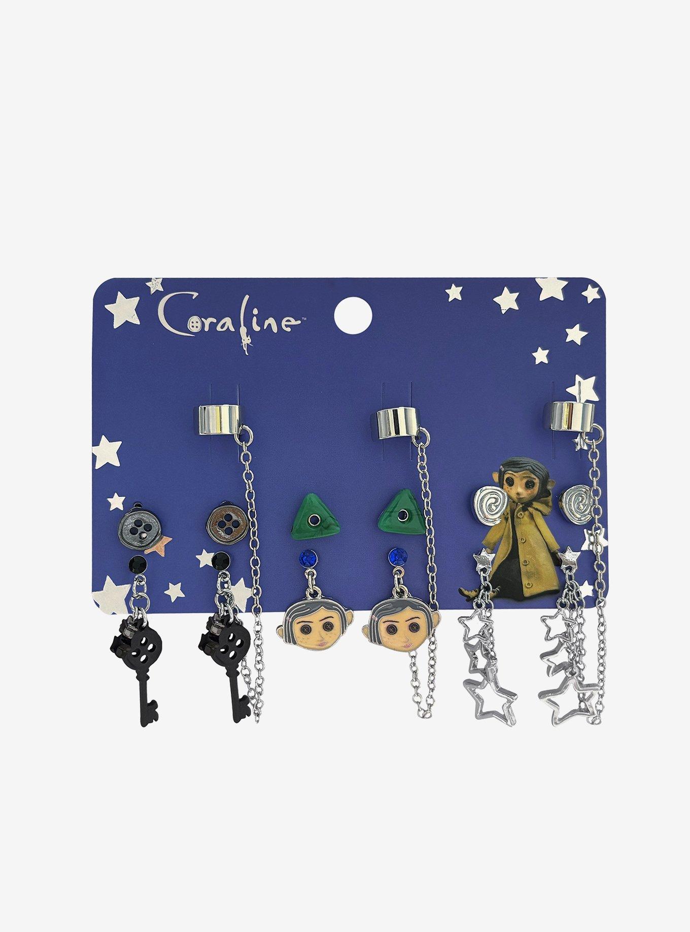 Coraline Button Doll Cuff Earring Set