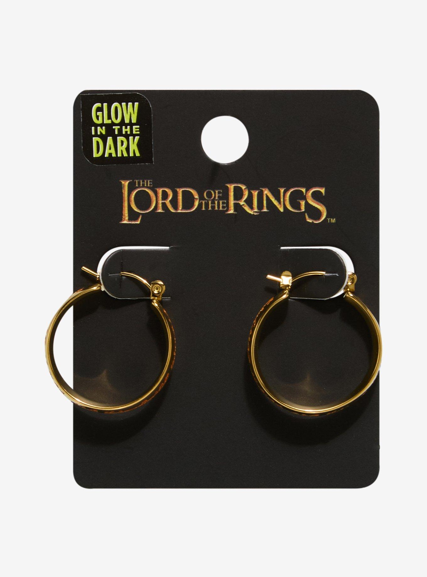 The Lord Of The Rings The One Ring Glow-In-The-Dark Hoop Earrings, , hi-res