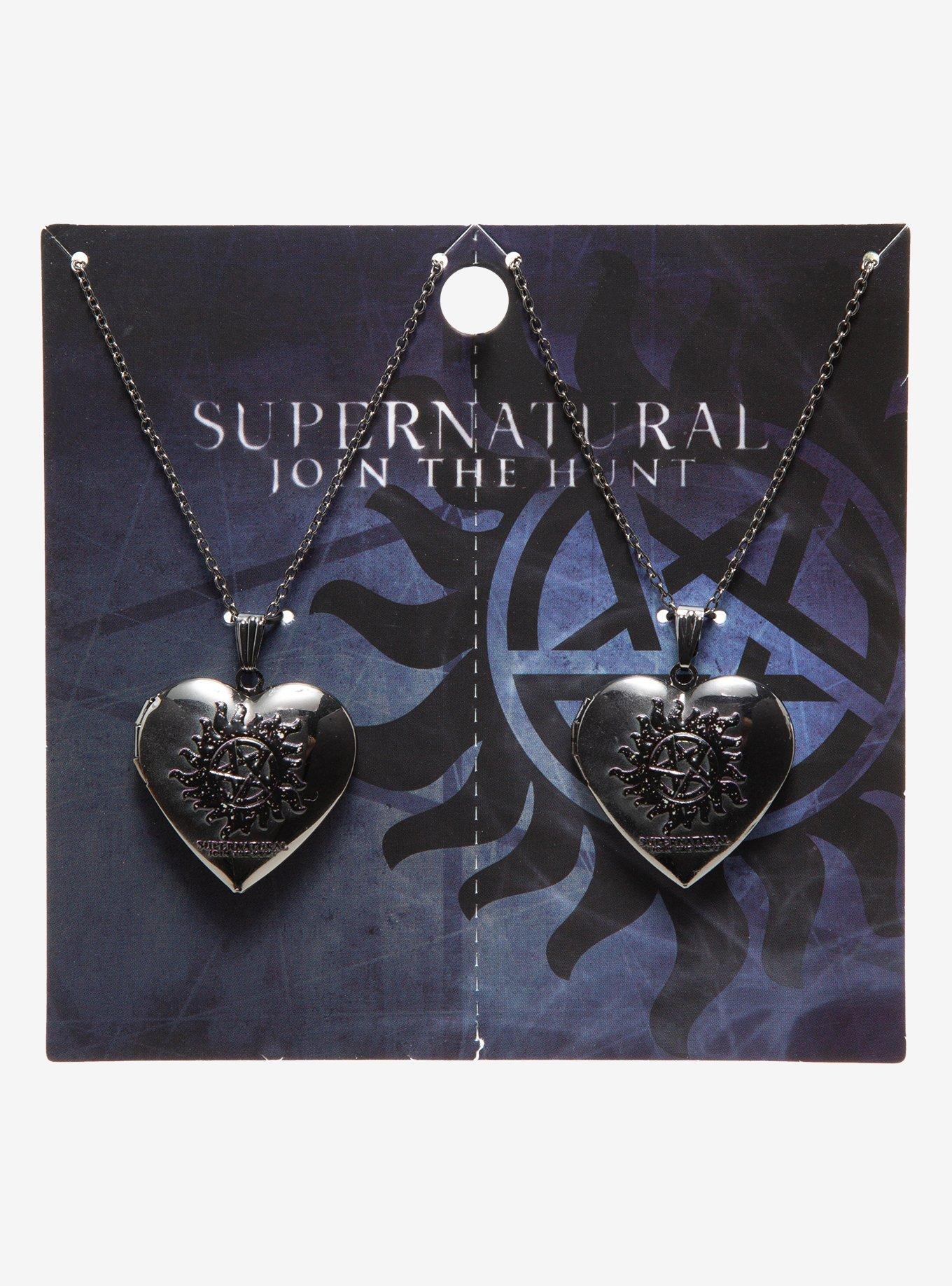 Supernatural Winchester Brothers Locket Best Friend Necklace Set, , hi-res