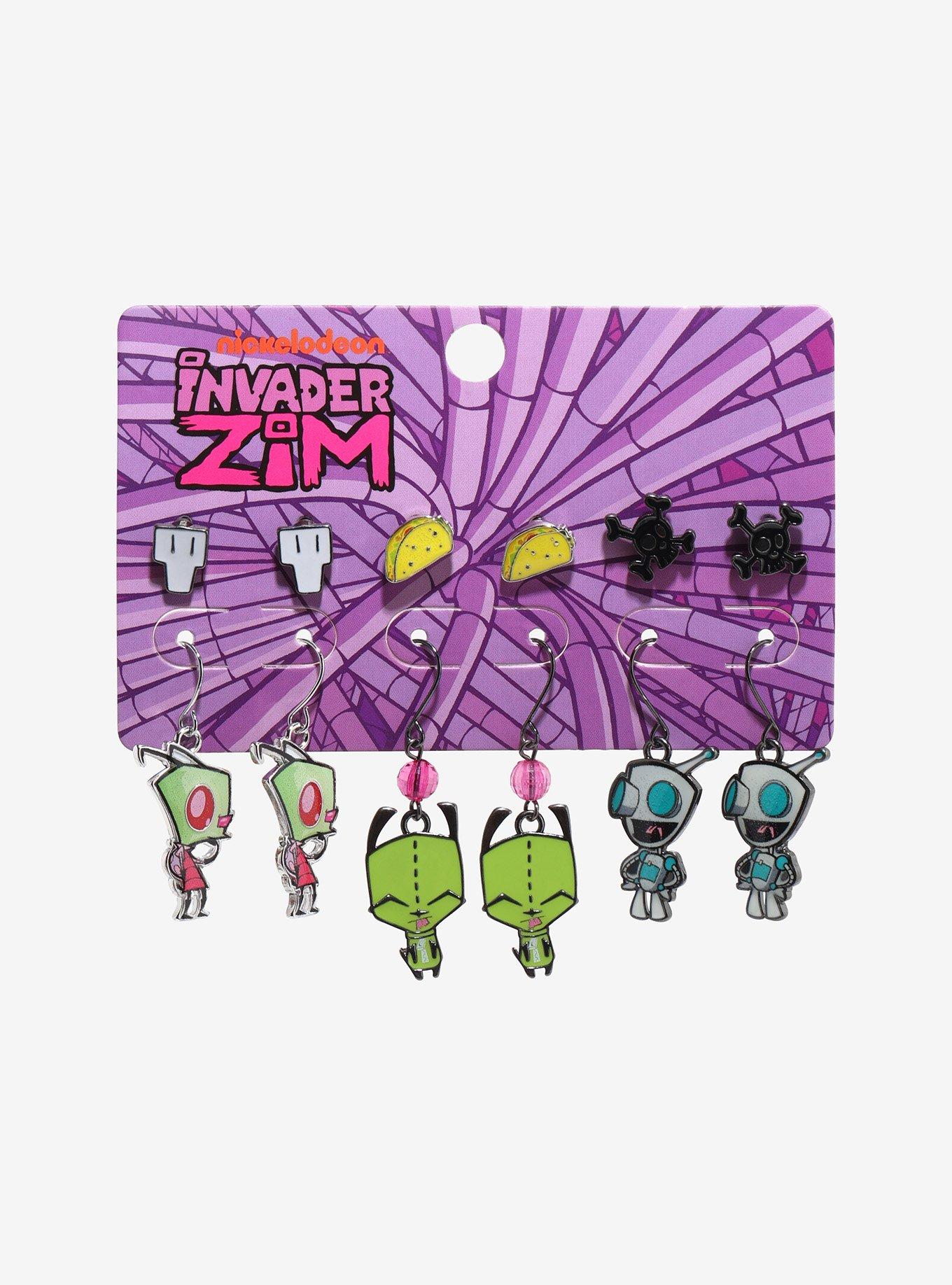 Invader Zim Icons Earring Set, , hi-res