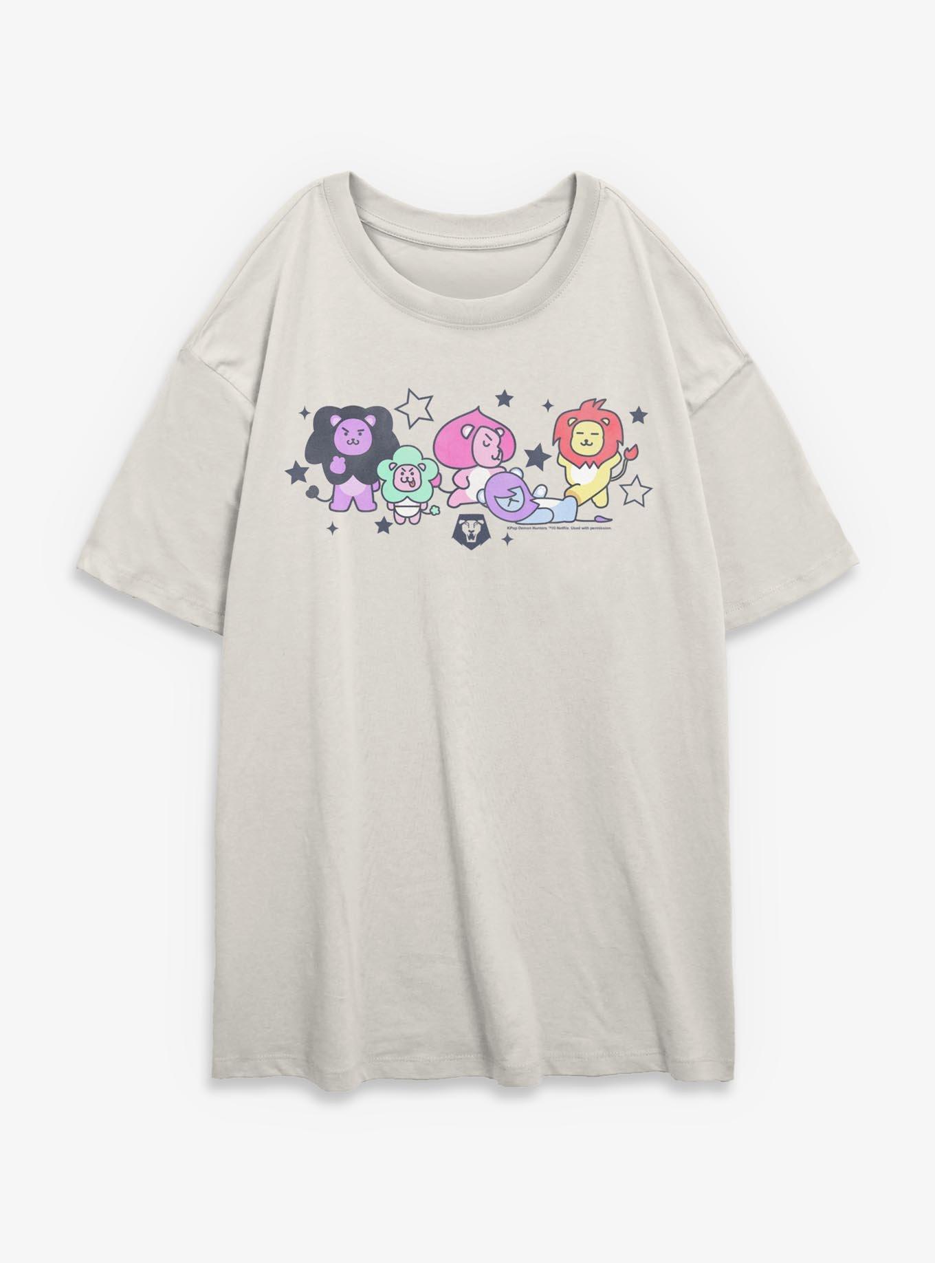 KPop Demon Hunters Saja Friends Lions Girls Oversized T-Shirt, , hi-res