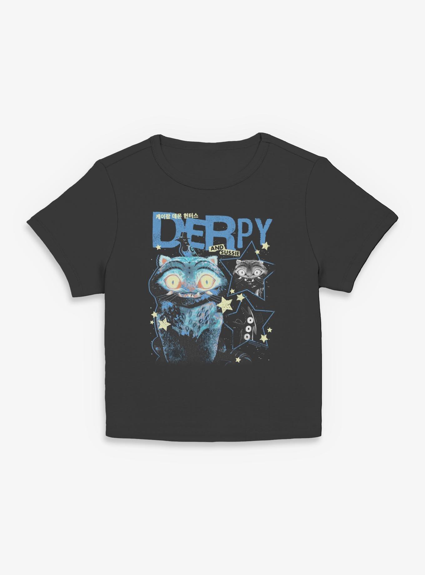 KPop Demon Hunters Derpy And Sussie Stars Girls Baby T-Shirt, BLACK, hi-res