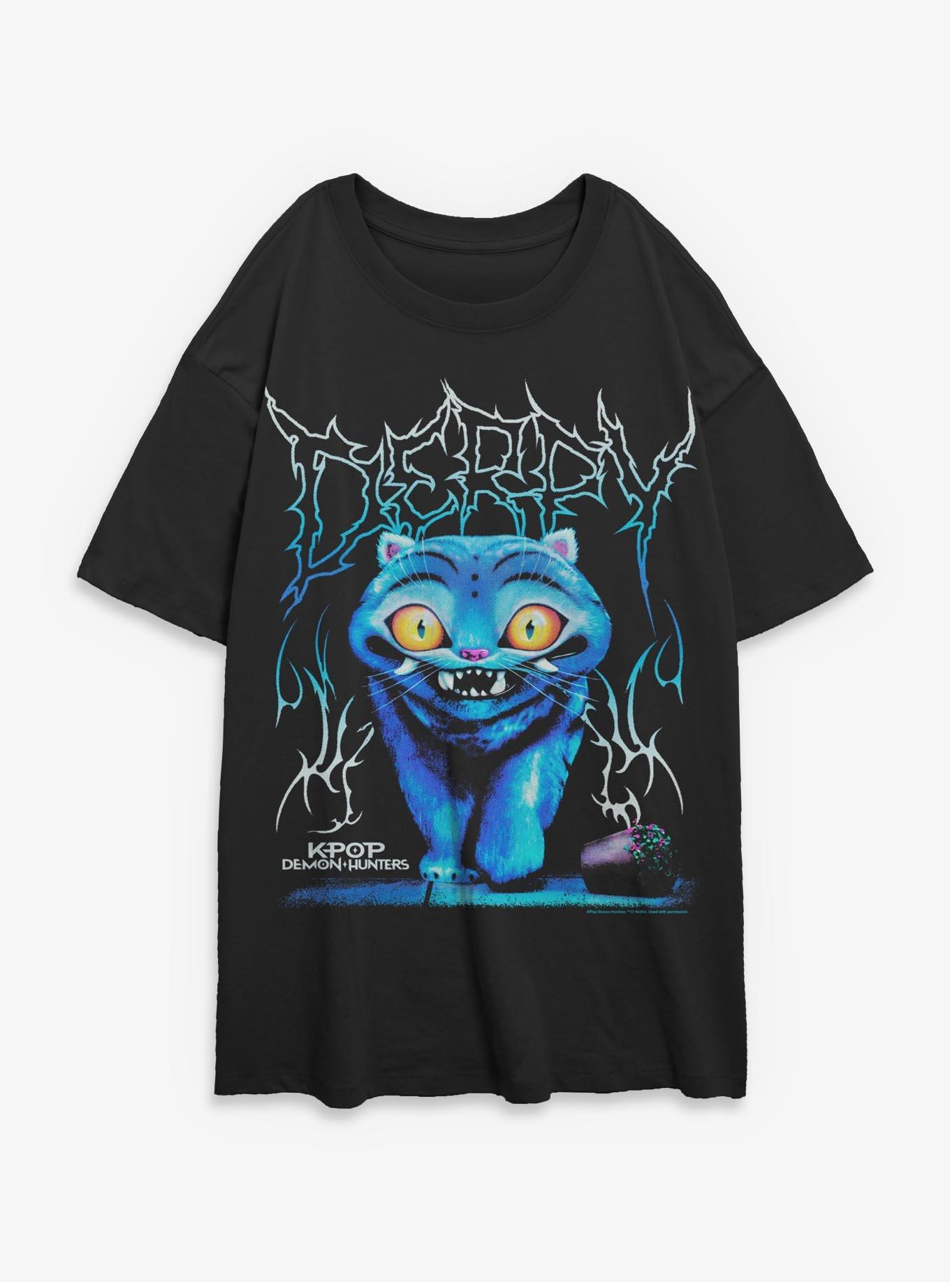 KPop Demon Hunters Derpy Tiger Rock Girls Oversized T-Shirt Hot Topic Exclusive