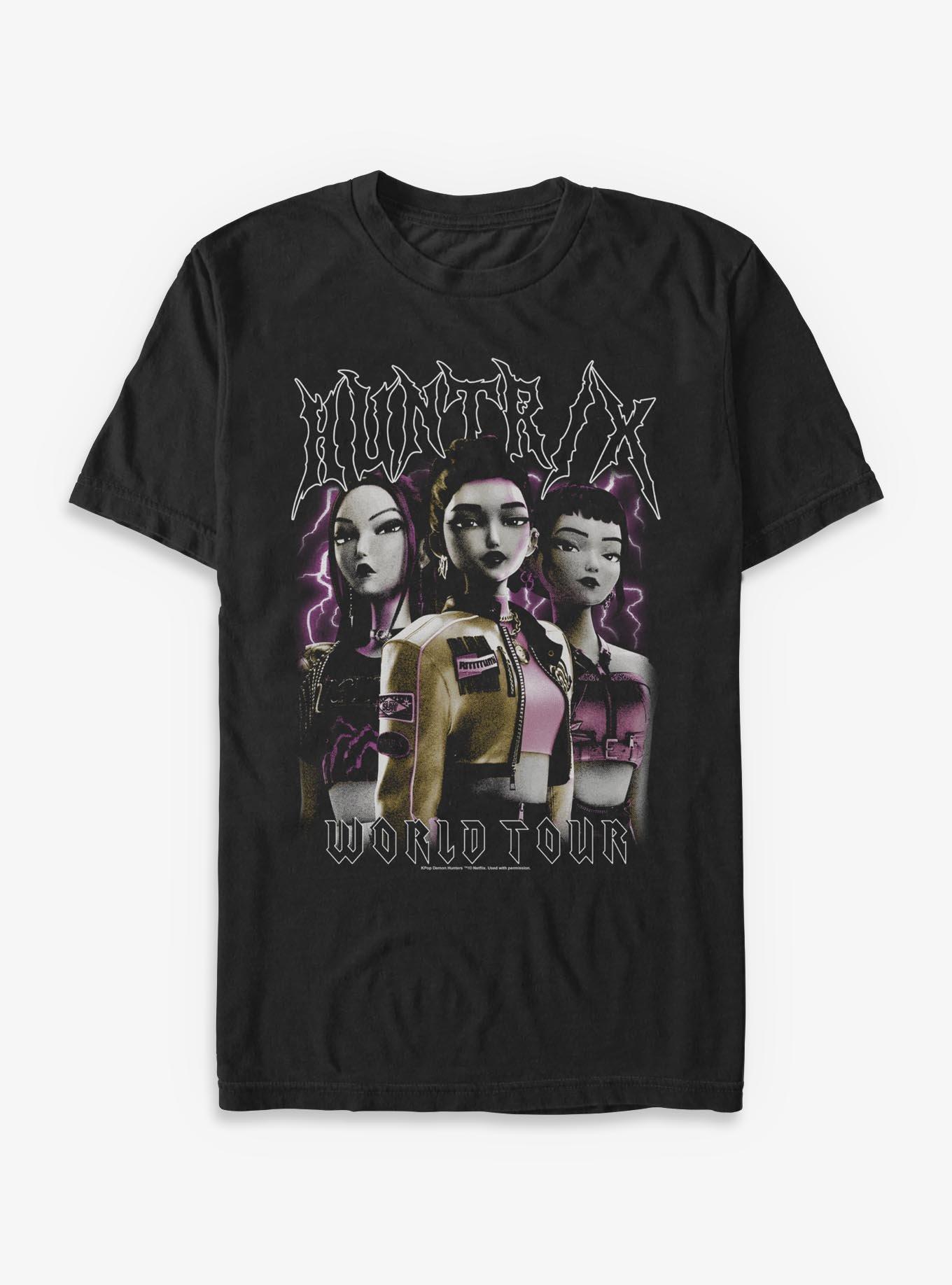 KPop Demon Hunters Huntrix World Tour Group Pose T-Shirt Hot Topic Exclusive, , hi-res