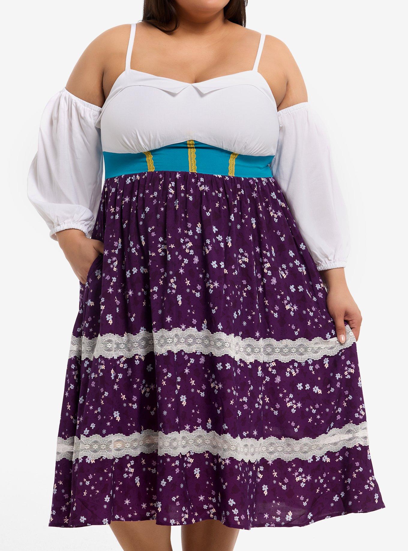 Disney The Hunchback Of Notre Dame Esm&eacute;ralda Cold-Shoulder Dress Plus Size, , hi-res