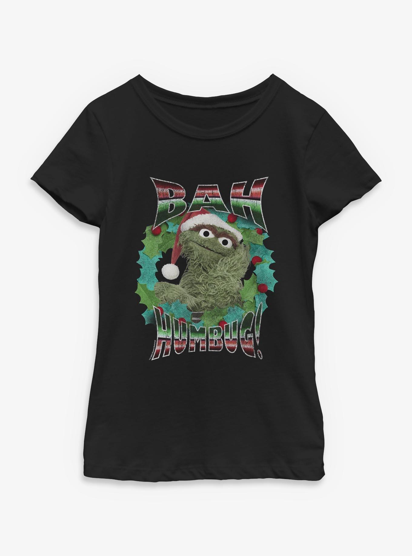 Sesame Street Merry Bah Humbug Youth Girls T-Shirt, , hi-res