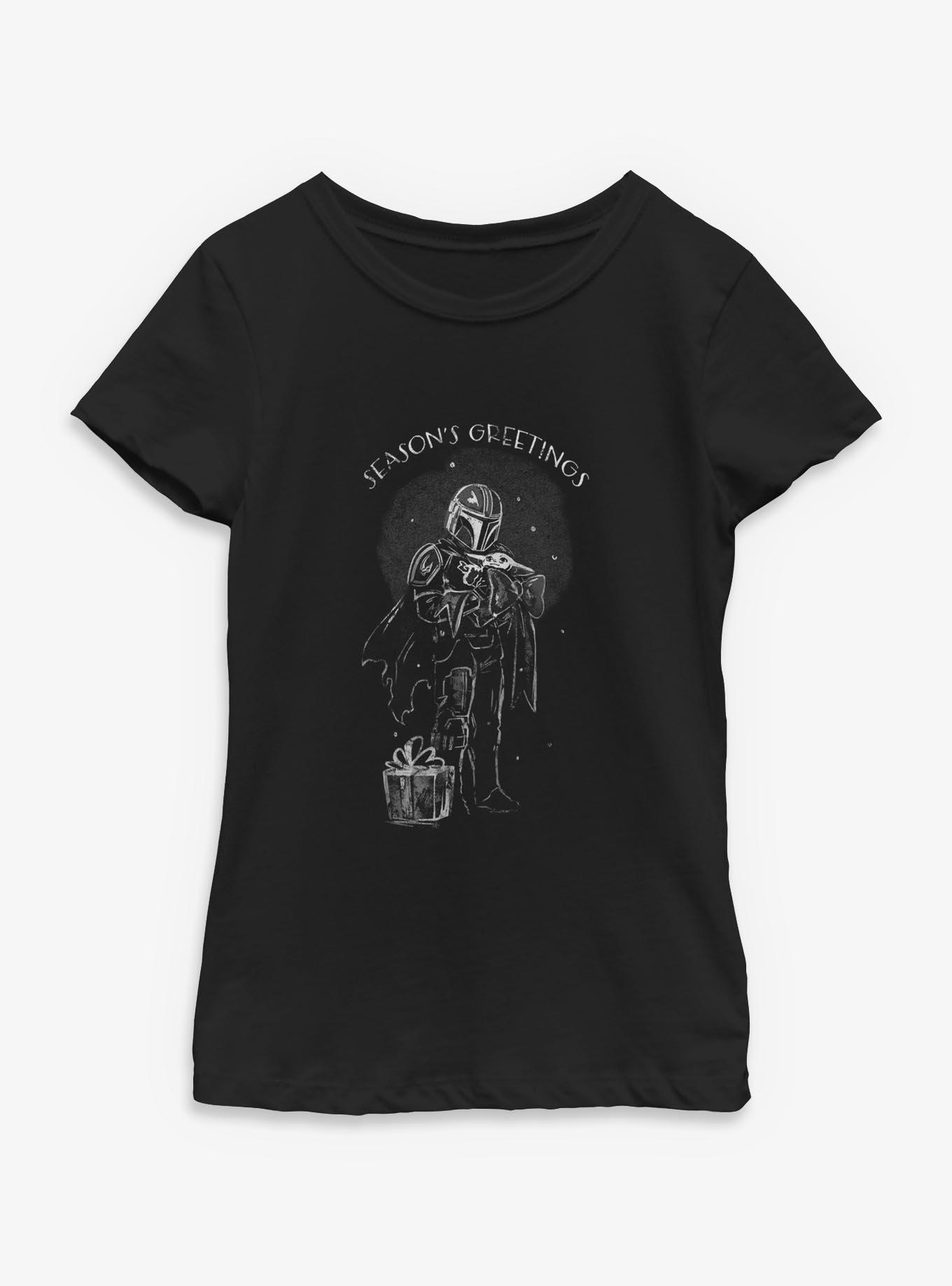 Star Wars The Mandalorian Seasons Greetings Youth Girls T-Shirt, , hi-res