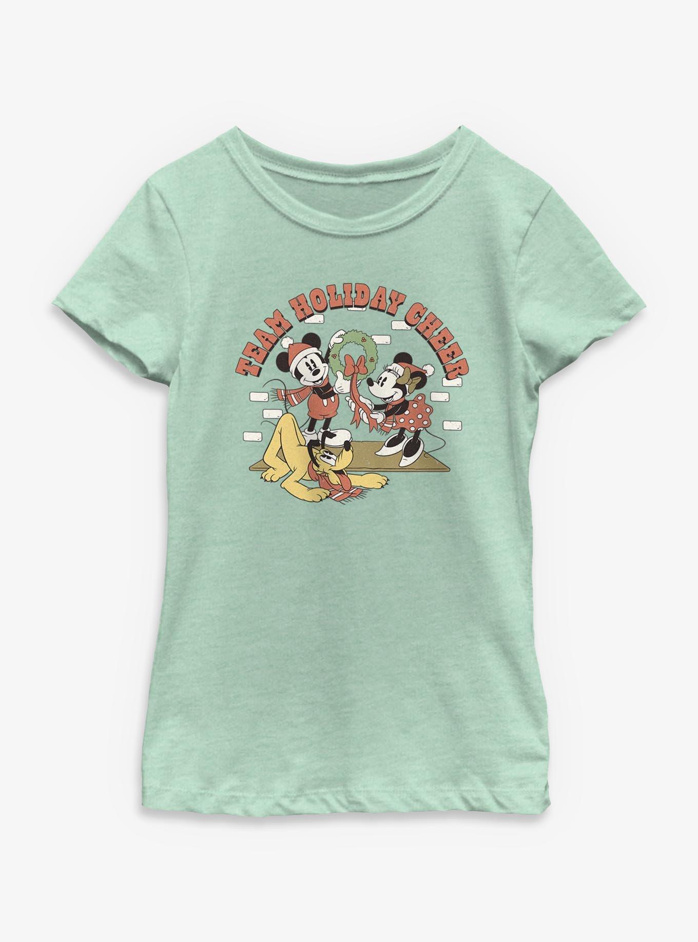 Disney Mickey Mouse Holiday Cheer Youth Girls T-Shirt