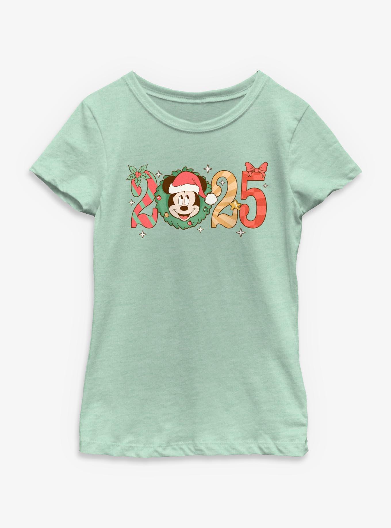 Disney Mickey Mouse 2025 Holly Year Youth Girls T-Shirt, , hi-res
