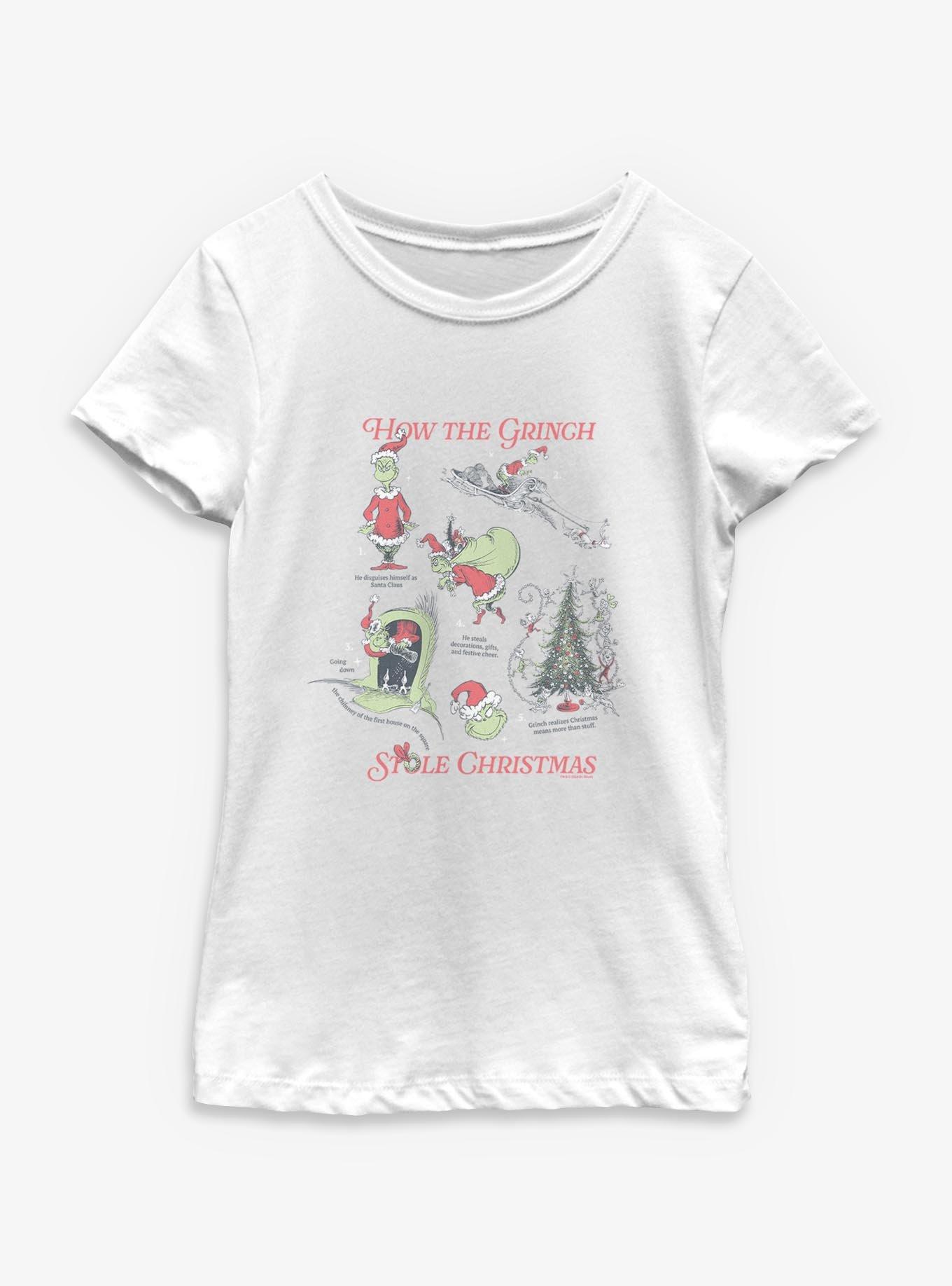 Dr. Seuss How The Grinch Stole Christmas Youth Girls T-Shirt, , hi-res