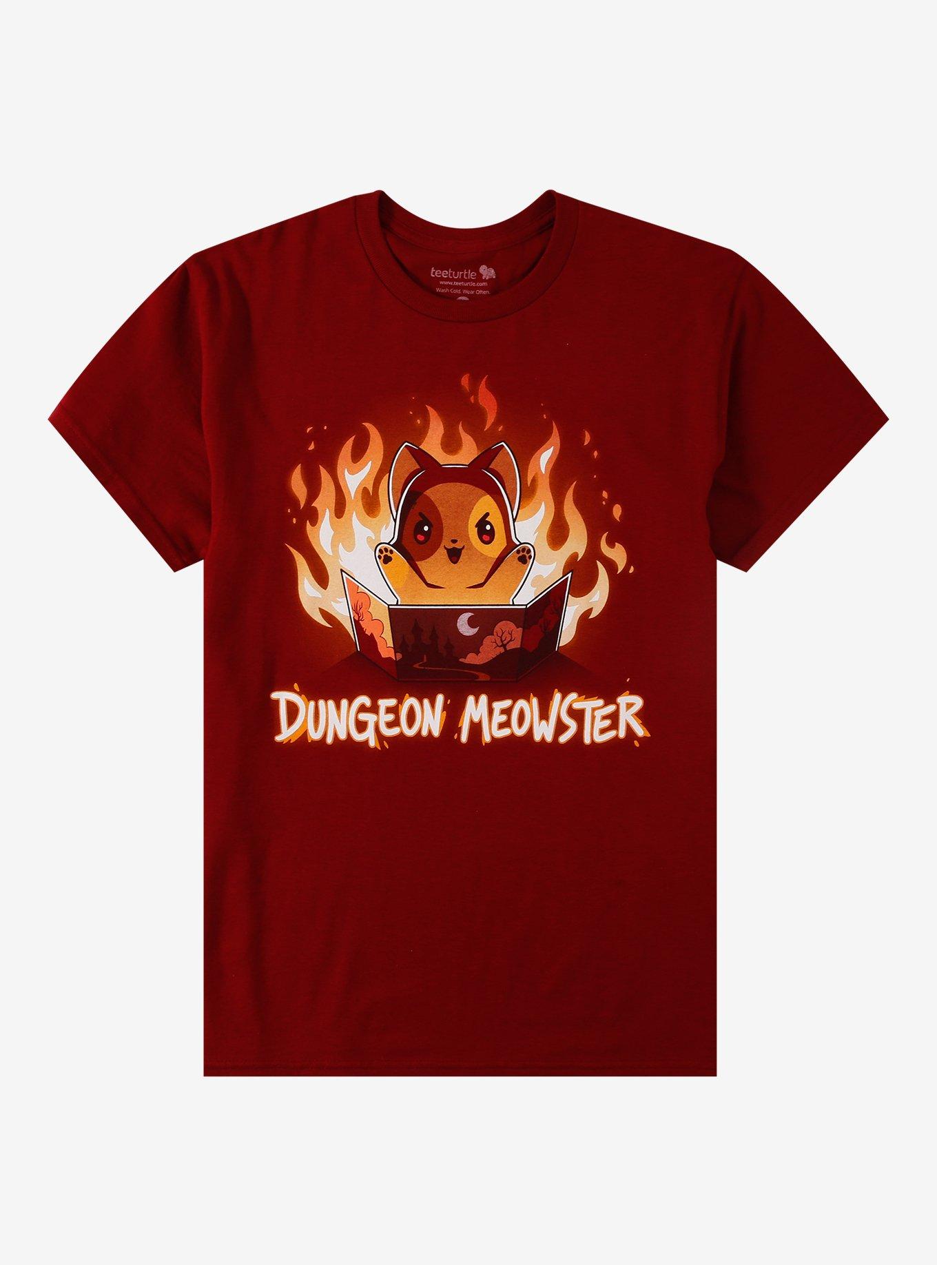 TEETURTLE Dungeon Meowster T-Shirt By Tee Turtle