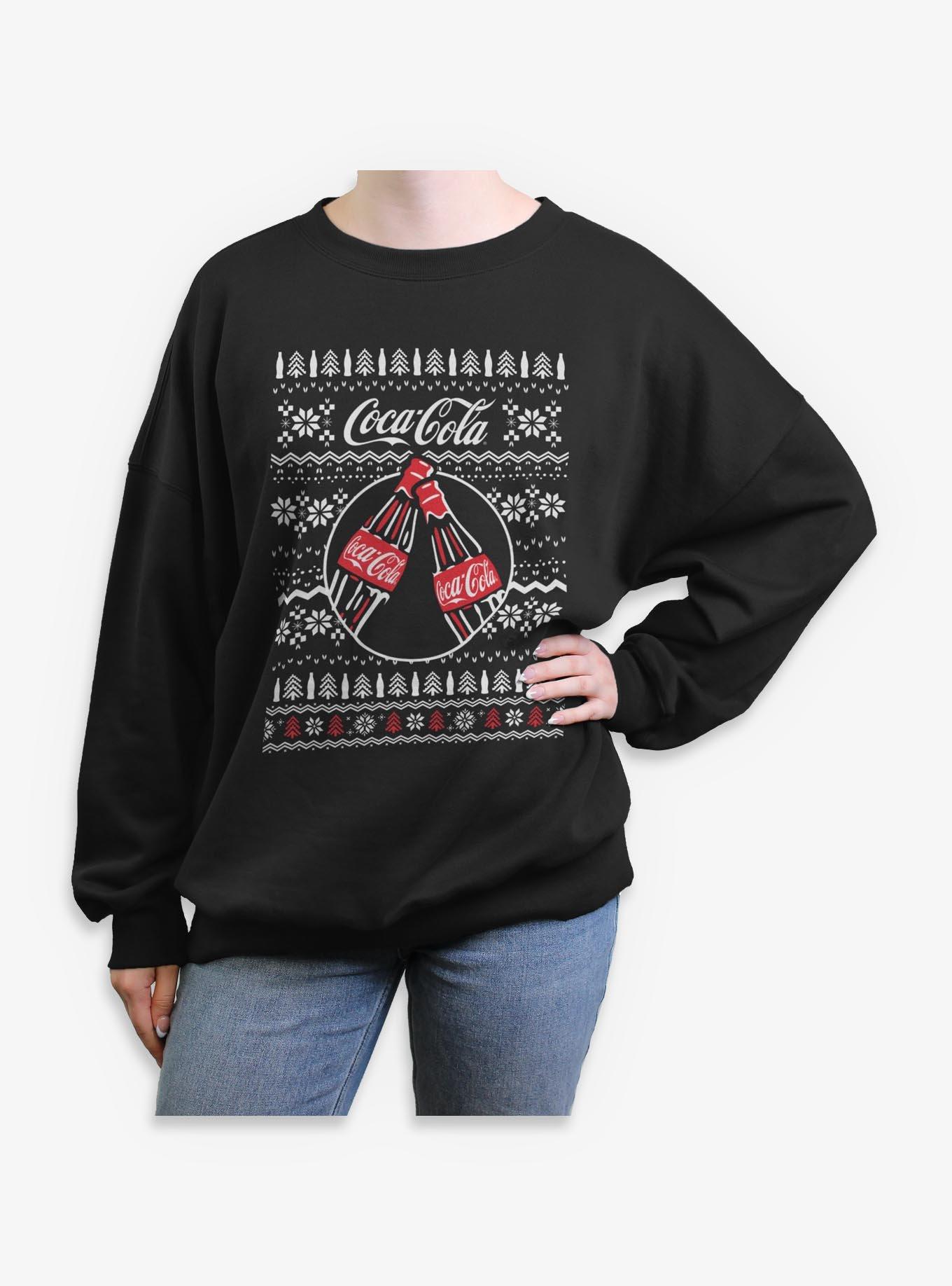 Coca-Cola Ugly Sweater Womens Oversized Sweatshirt, , hi-res