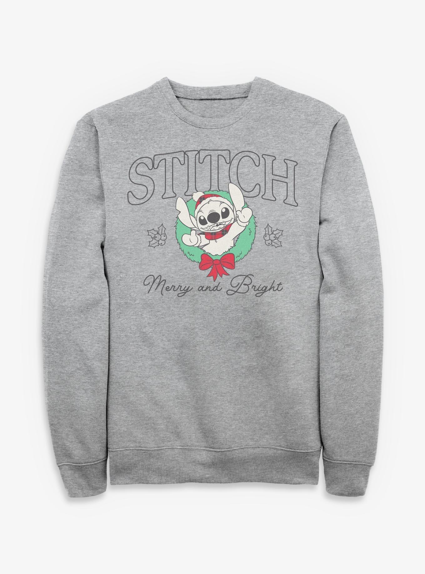 Disney Lilo & Stitch Holiday Wreath Sweatshirt, , hi-res
