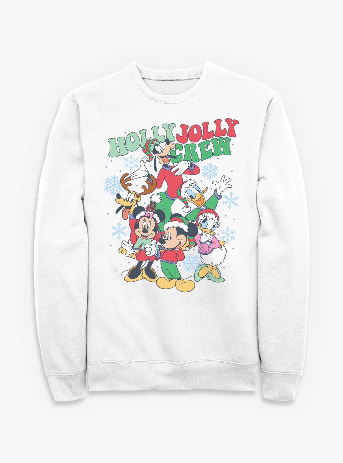 Disney Mickey Mouse Holly Jolly Crew Sweatshirt, , hi-res