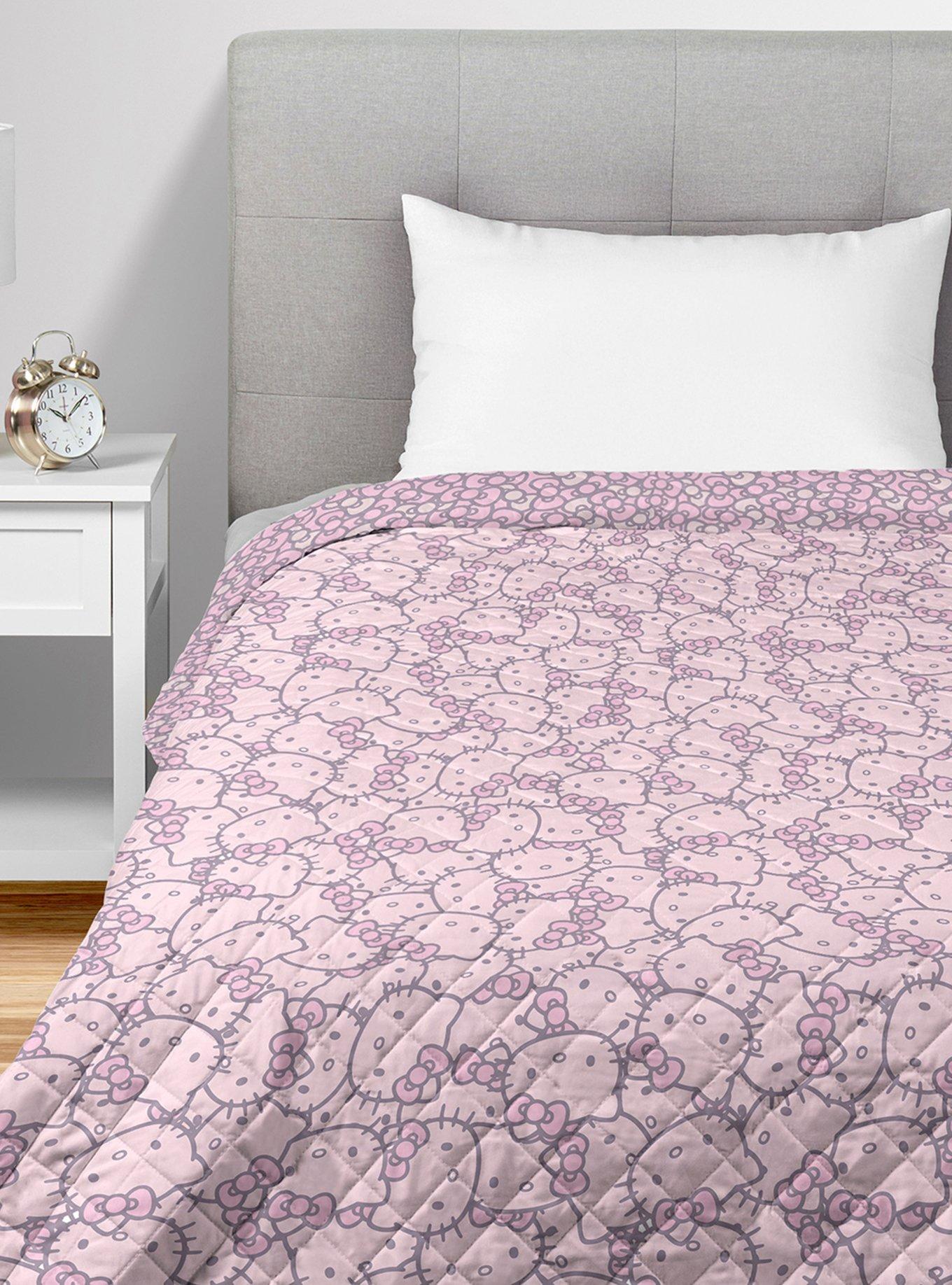 Hello Kitty Pink Quilted Throw Blanket, , hi-res