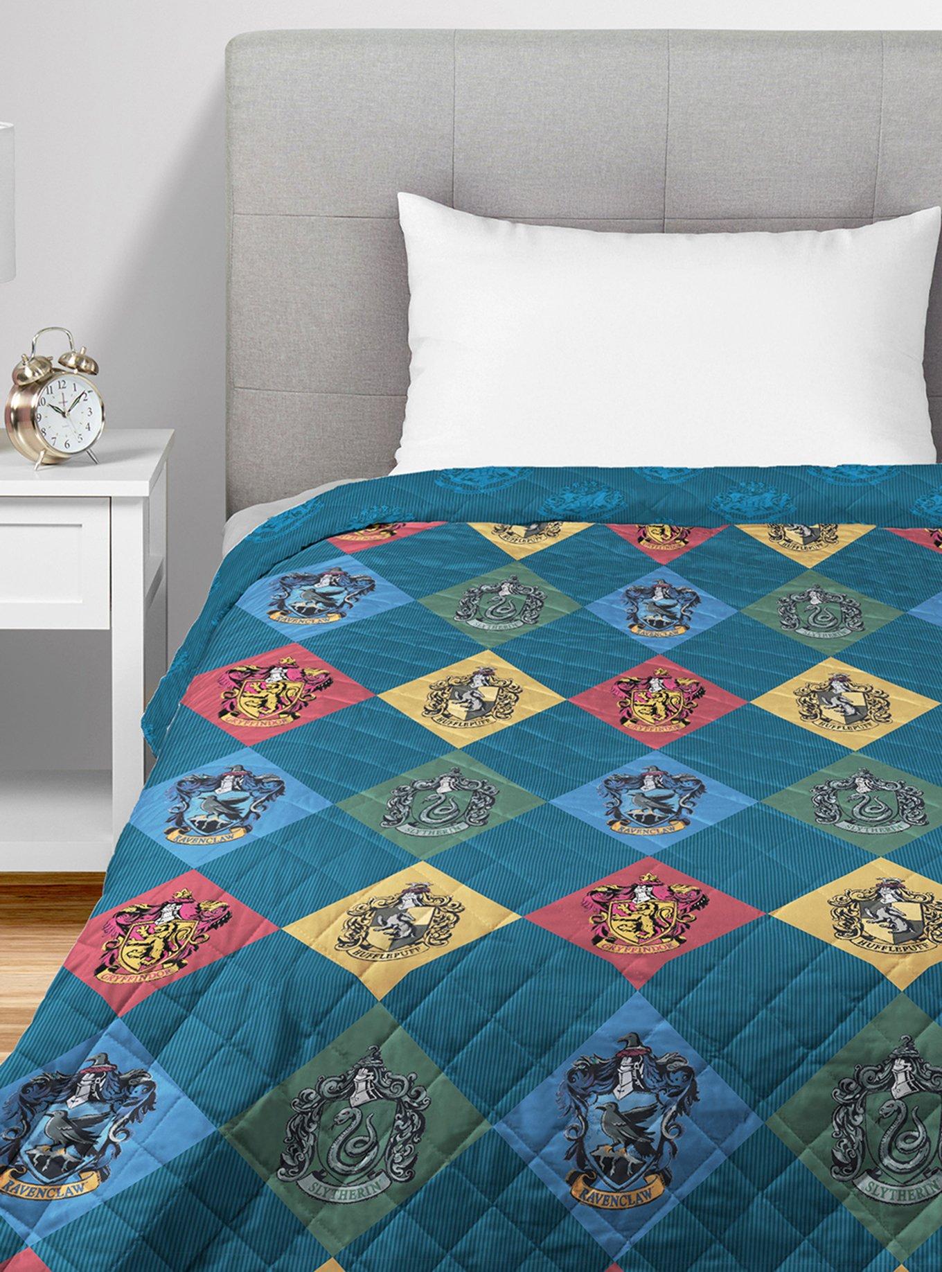 Harry Potter House Crest Sampler Quilted Throw Blanket, , hi-res