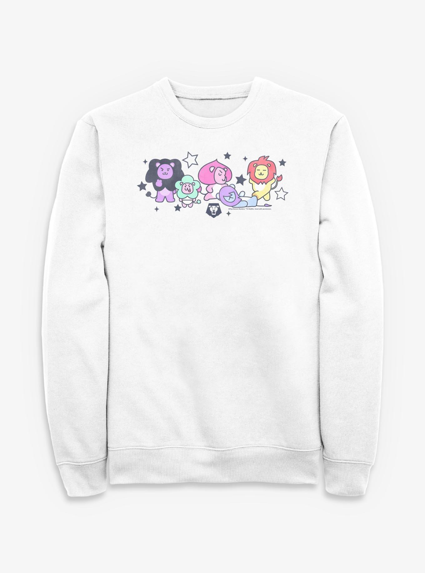 KPop Demon Hunters Saja Friends Lions Sweatshirt - WHITE | BoxLunch