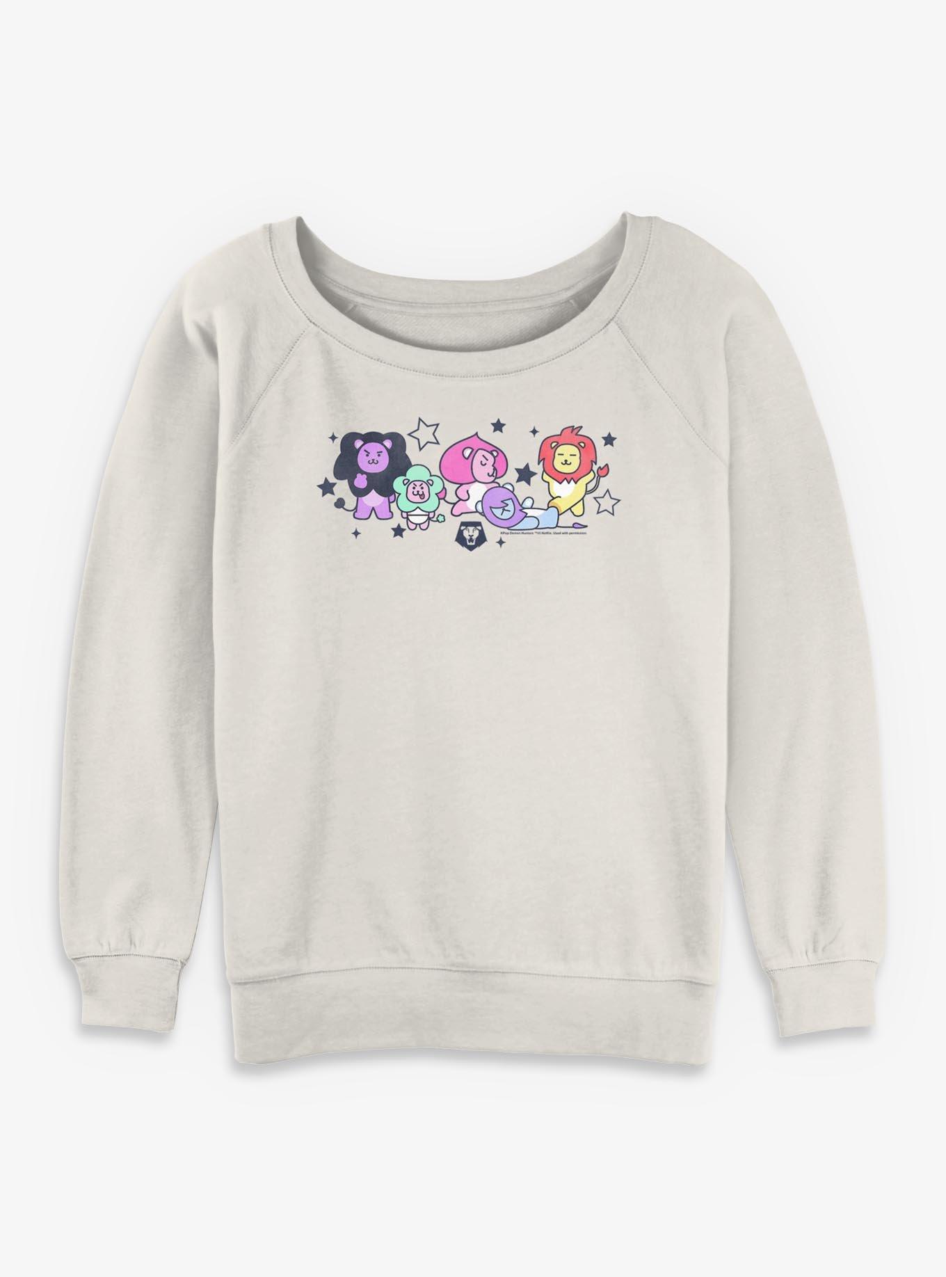 Kpop Demon Hunters Saja Friends Lions Womens Slouchy Sweatshirt, , hi-res