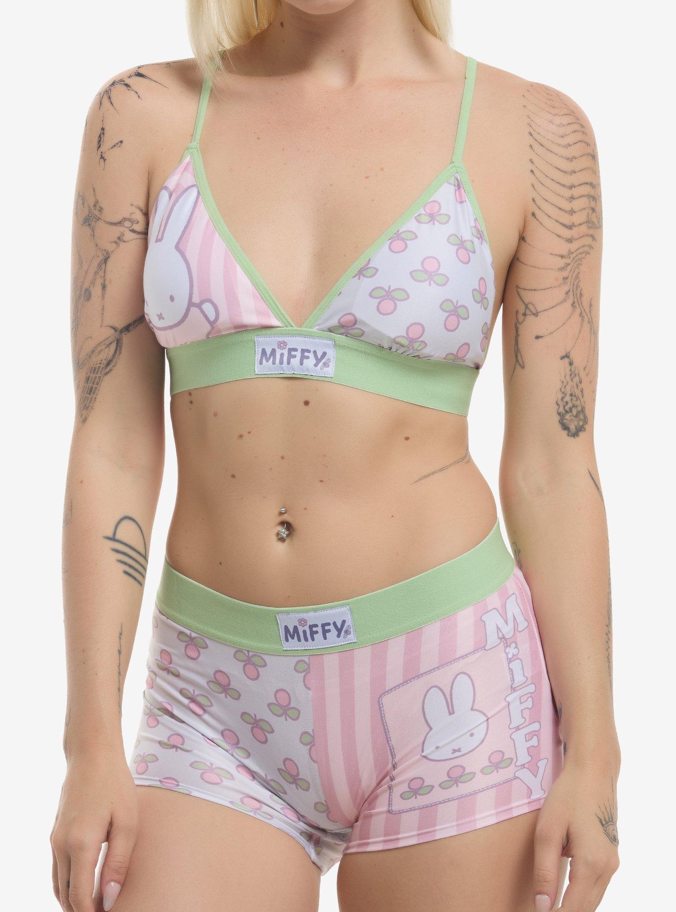 Miffy Tulip Bra & Boyshort Panty Set, , hi-res