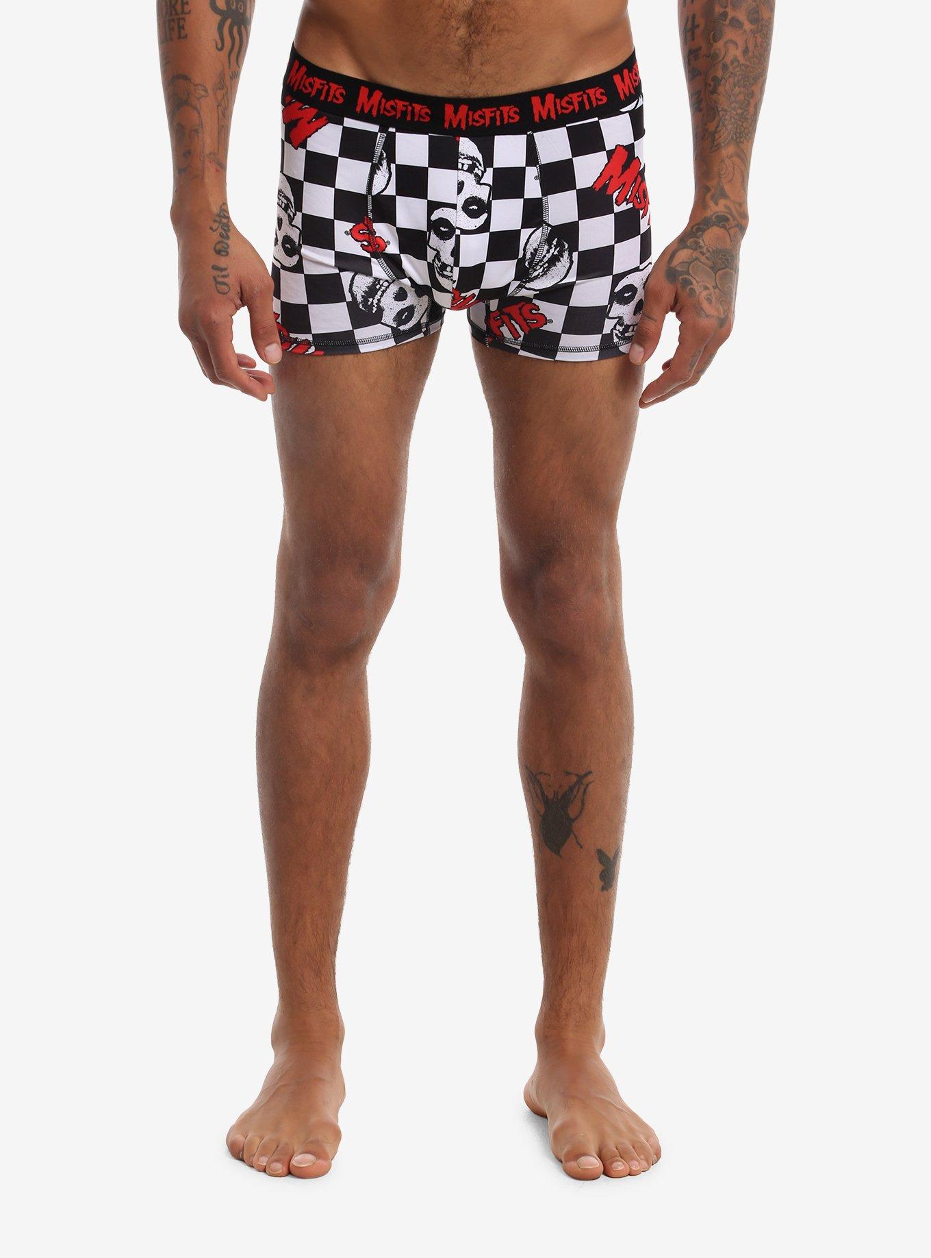 Misfits Fiend Skull Checkered Boxer Briefs