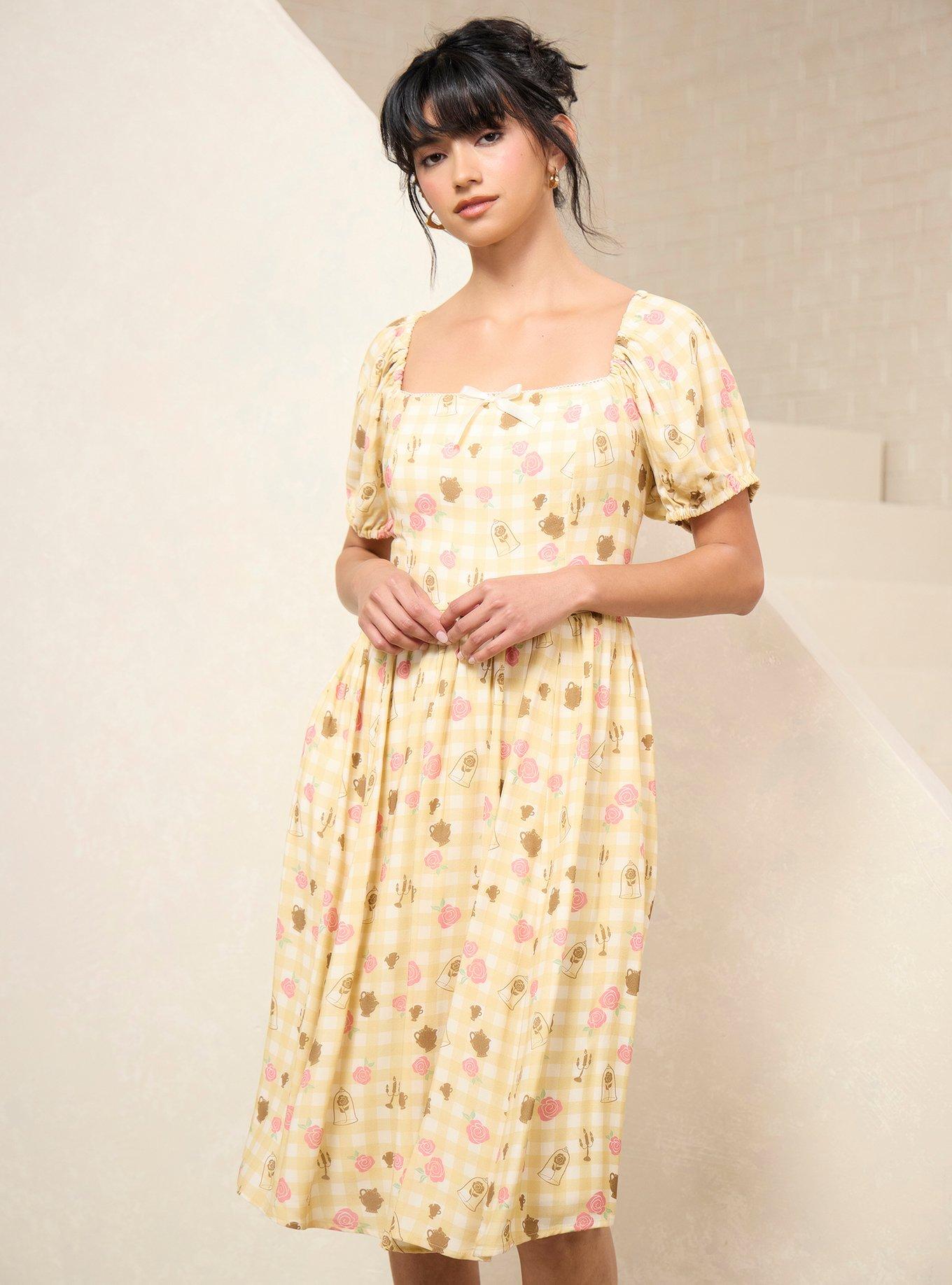 Disney Beauty and The Beast Gingham Icons Dress - BoxLunch Exclusive