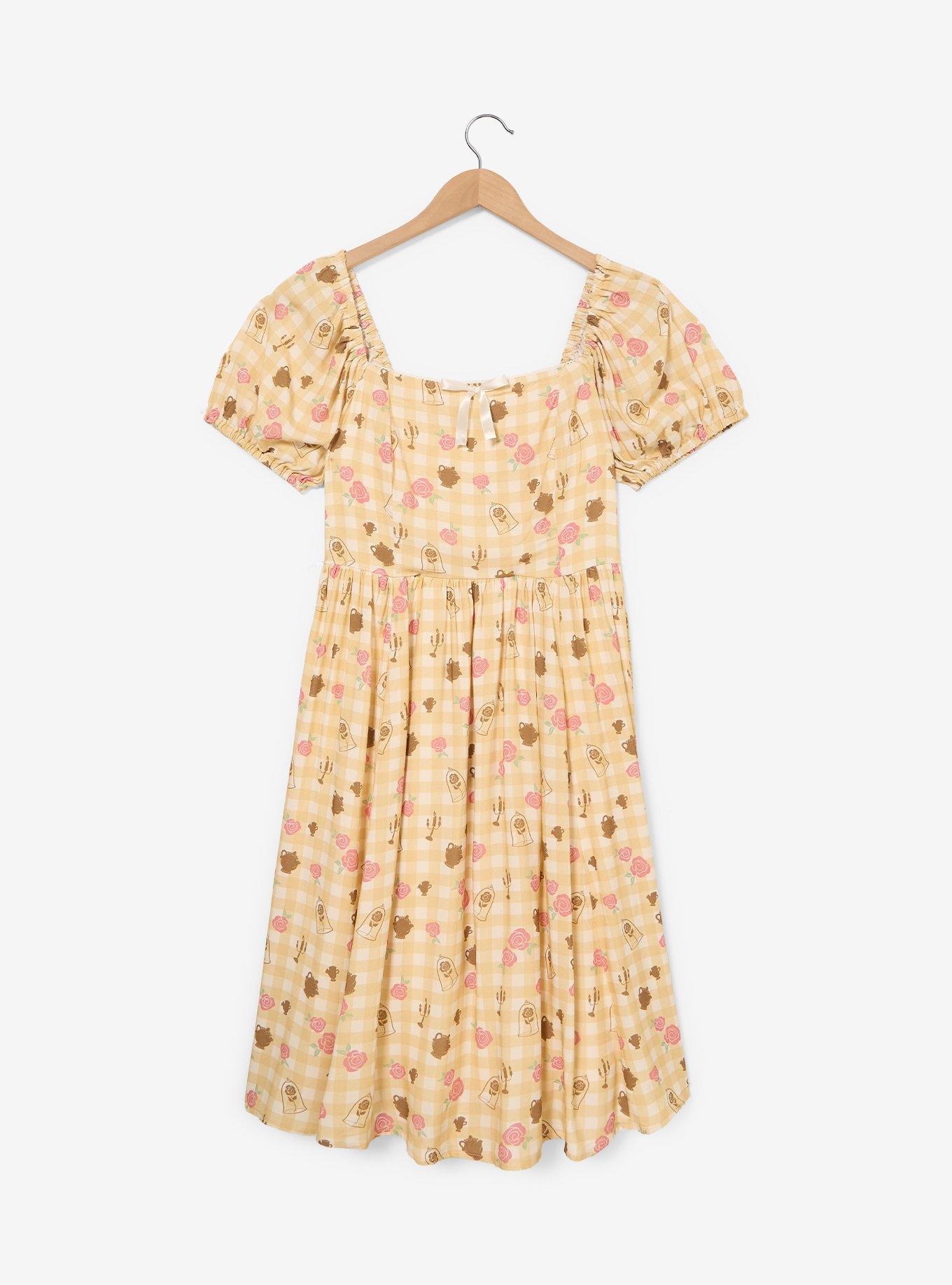 Disney Beauty and The Beast Gingham Icons Dress - BoxLunch Exclusive, , hi-res