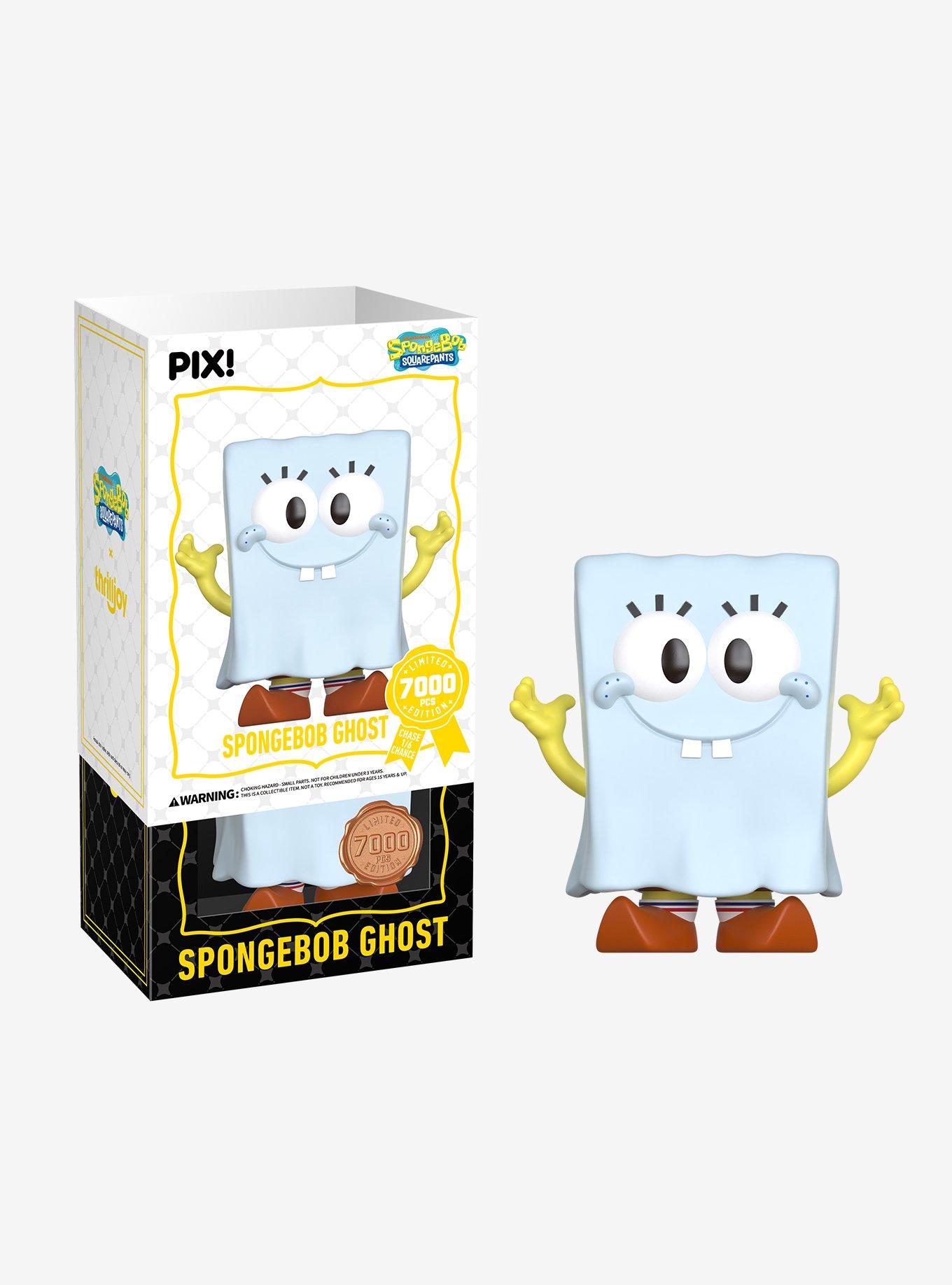 Thrilljoy SpongeBob SquarePants Pix! SpongeBob Ghost Collectible Figure, , hi-res