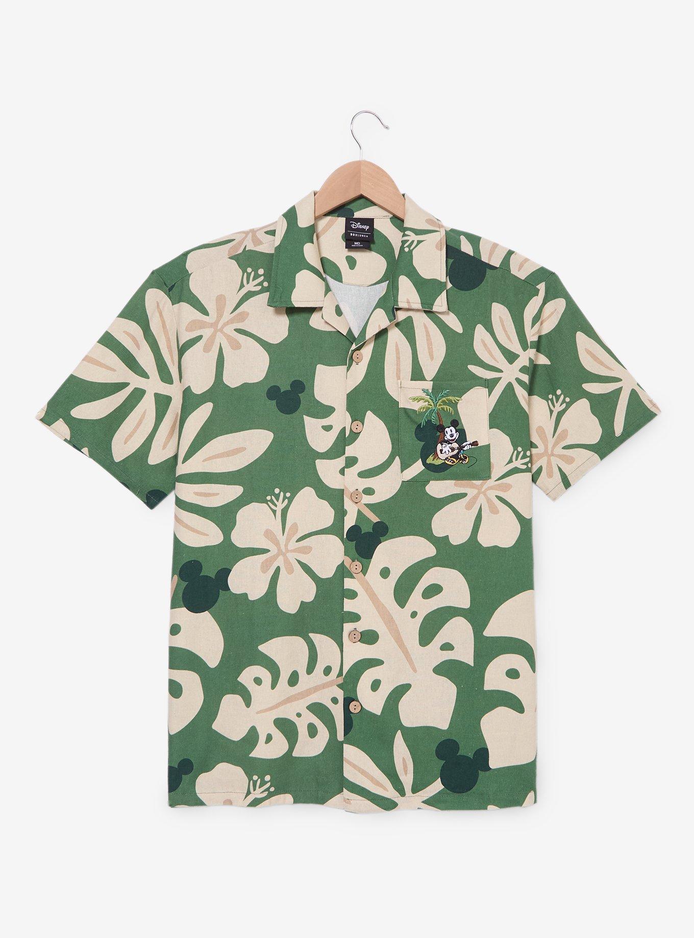 Disney Mickey Mouse Tropical Woven Button-Up, , hi-res