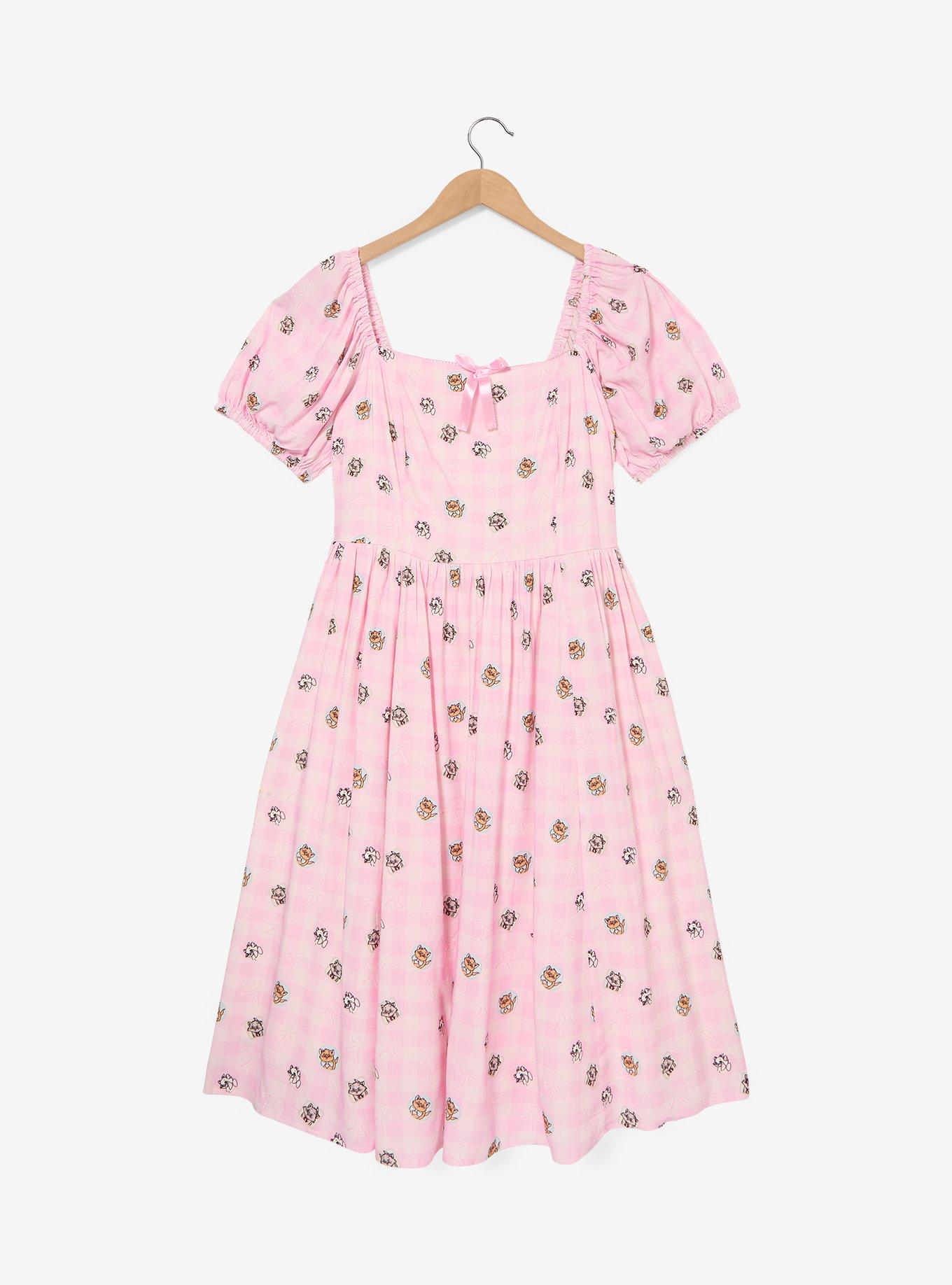 Disney The Aristocats Kittens Gingham Plus Size Dress, , hi-res