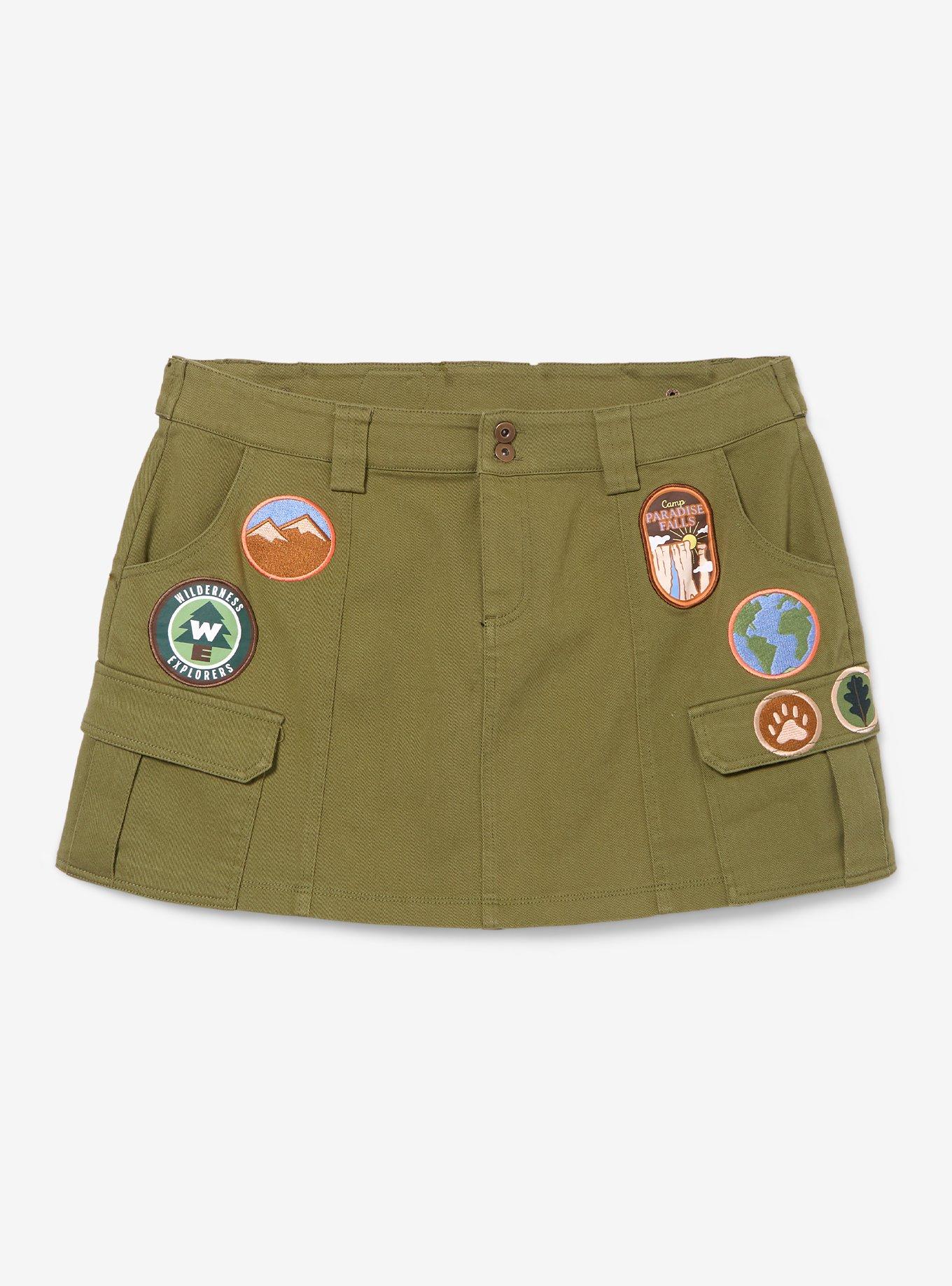 Disney Pixar Up Wilderness Explorer Patches Plus Size Cargo Skirt, , hi-res
