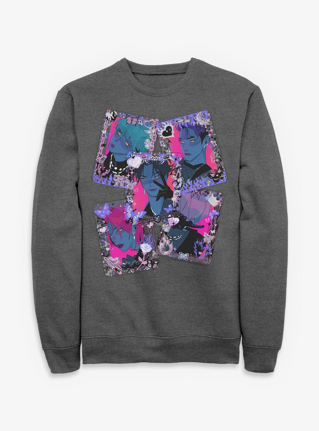 KPop Demon Hunters Saja Boys Toploader Deco Photocards Sweatshirt, , hi-res