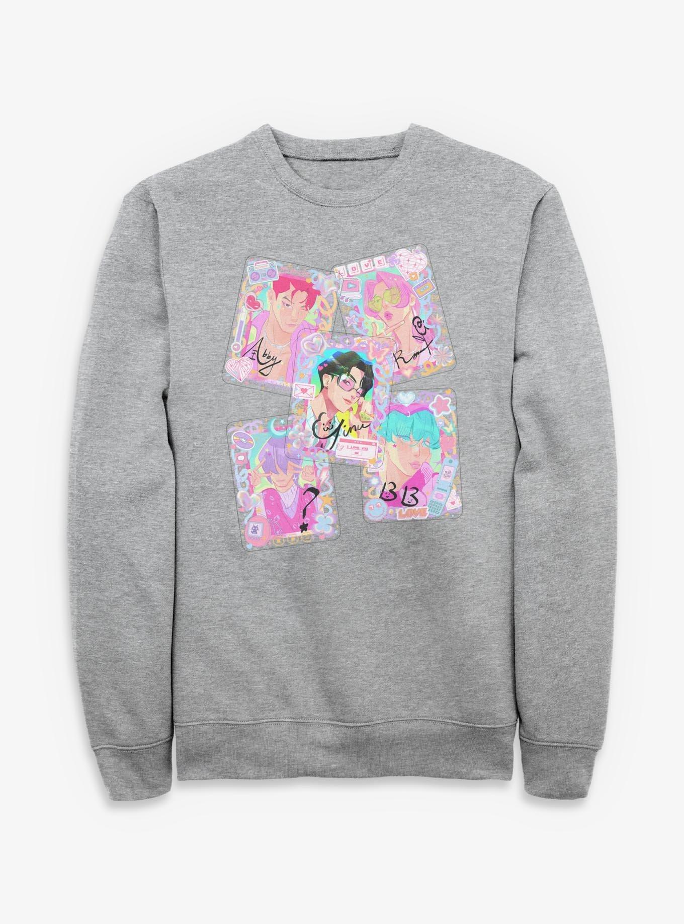 KPop Demon Hunters Saja Boys Photocard Toploader Deco Sweatshirt, ATH HTR, hi-res