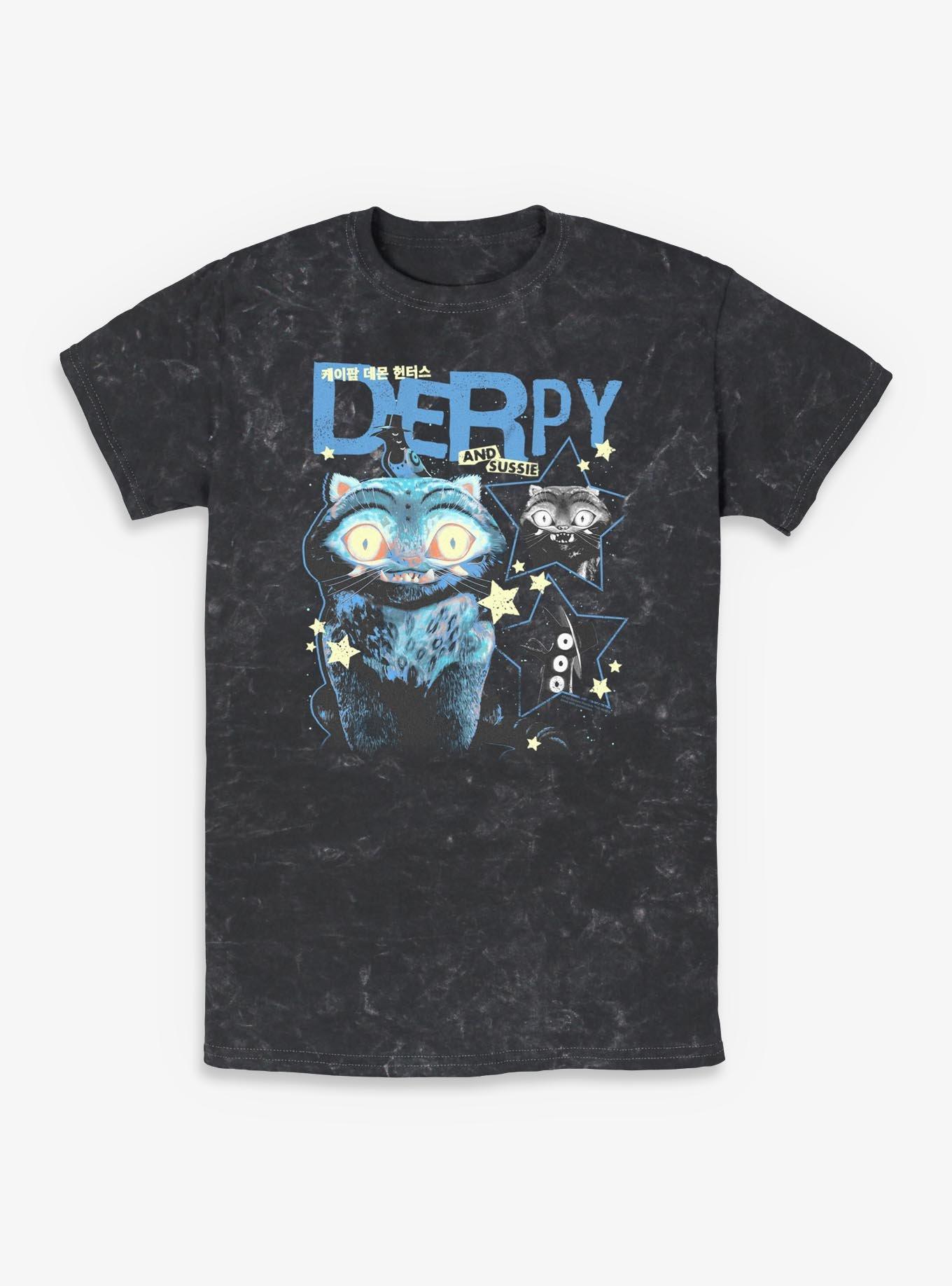 KPop Demon Hunters Derpy And Sussie Stars Girls Mineral Wash Crop T-Shirt, , hi-res