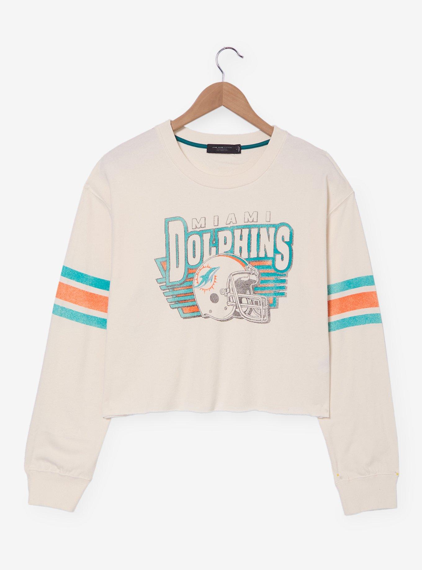 NFL Miami Dolphins Women's Cropped Crewneck - BoxLunch Exclusive, , hi-res