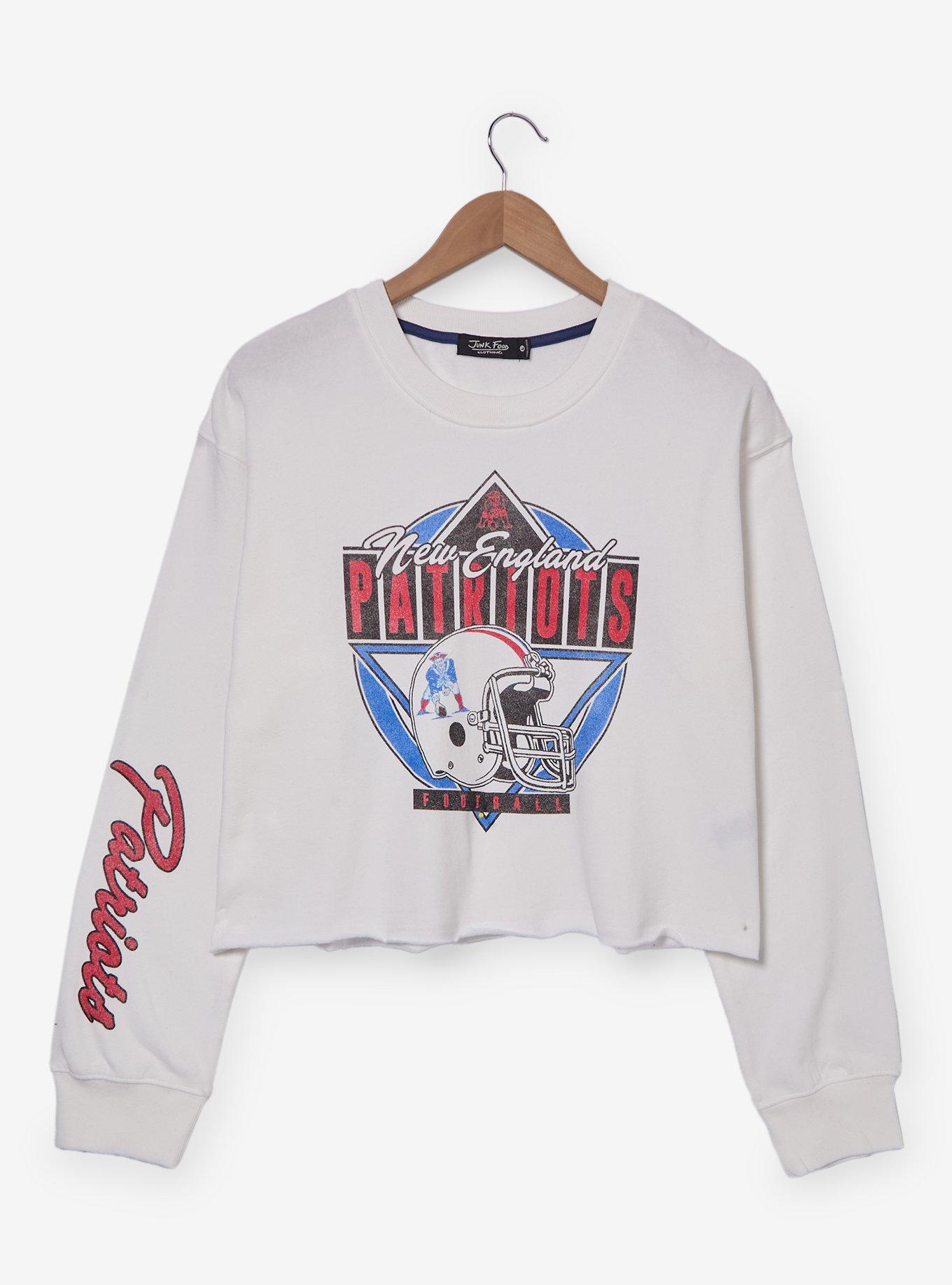 NFL New England Patriots Women's Cropped Crewneck - BoxLunch Exclusive, , hi-res