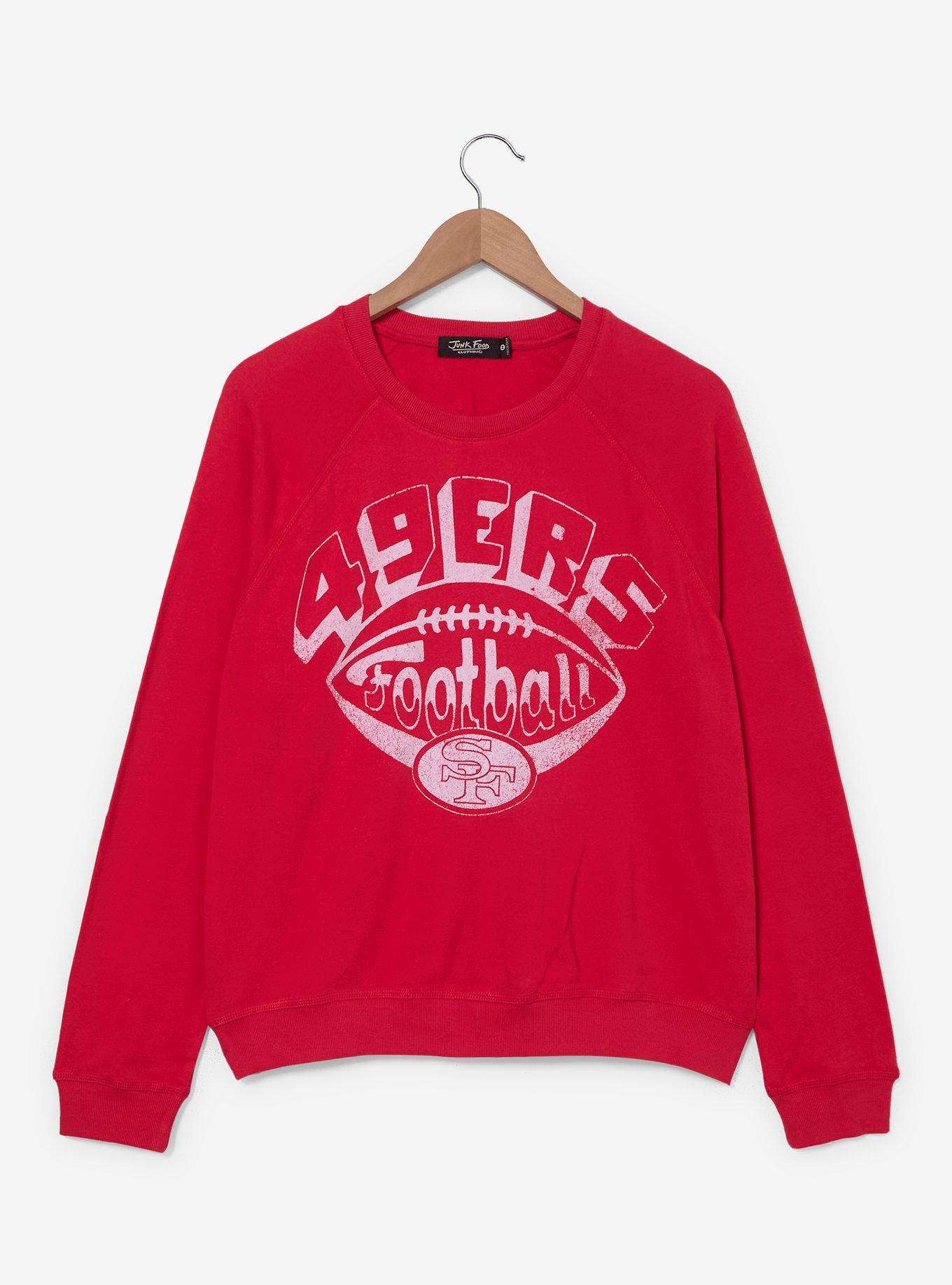 NFL San Francisco 49ers Football Women's Crewneck &mdash; BoxLunch Exclusive, , hi-res