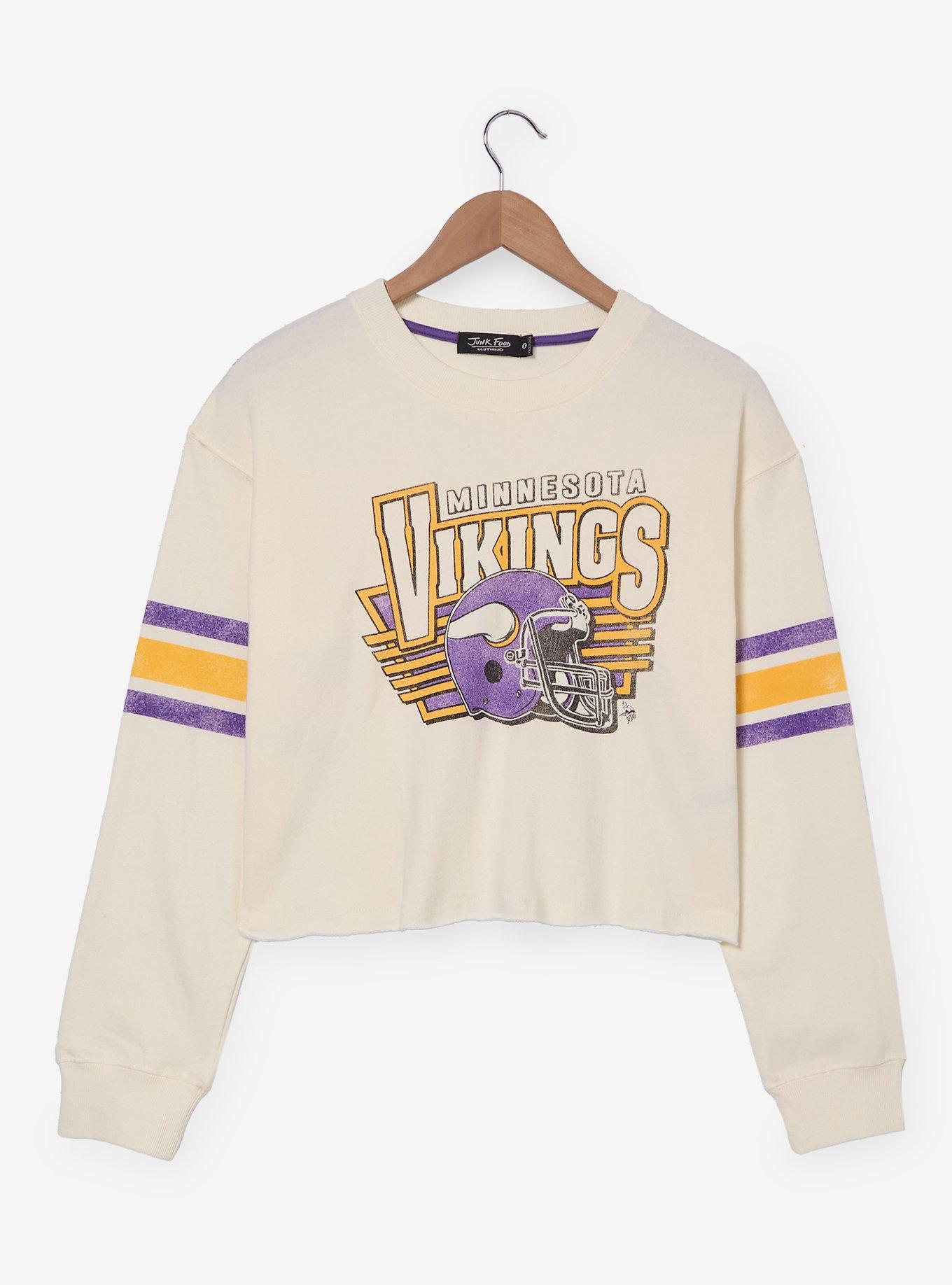 NFL Minnesota Vikings Women's Cropped Crewneck - BoxLunch Exclusive