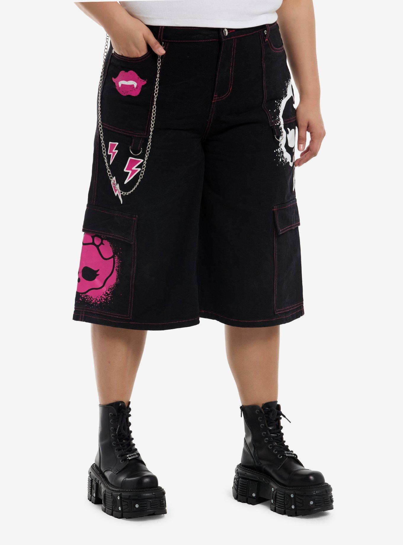 Monster High Cargo Jorts Plus Size, , hi-res