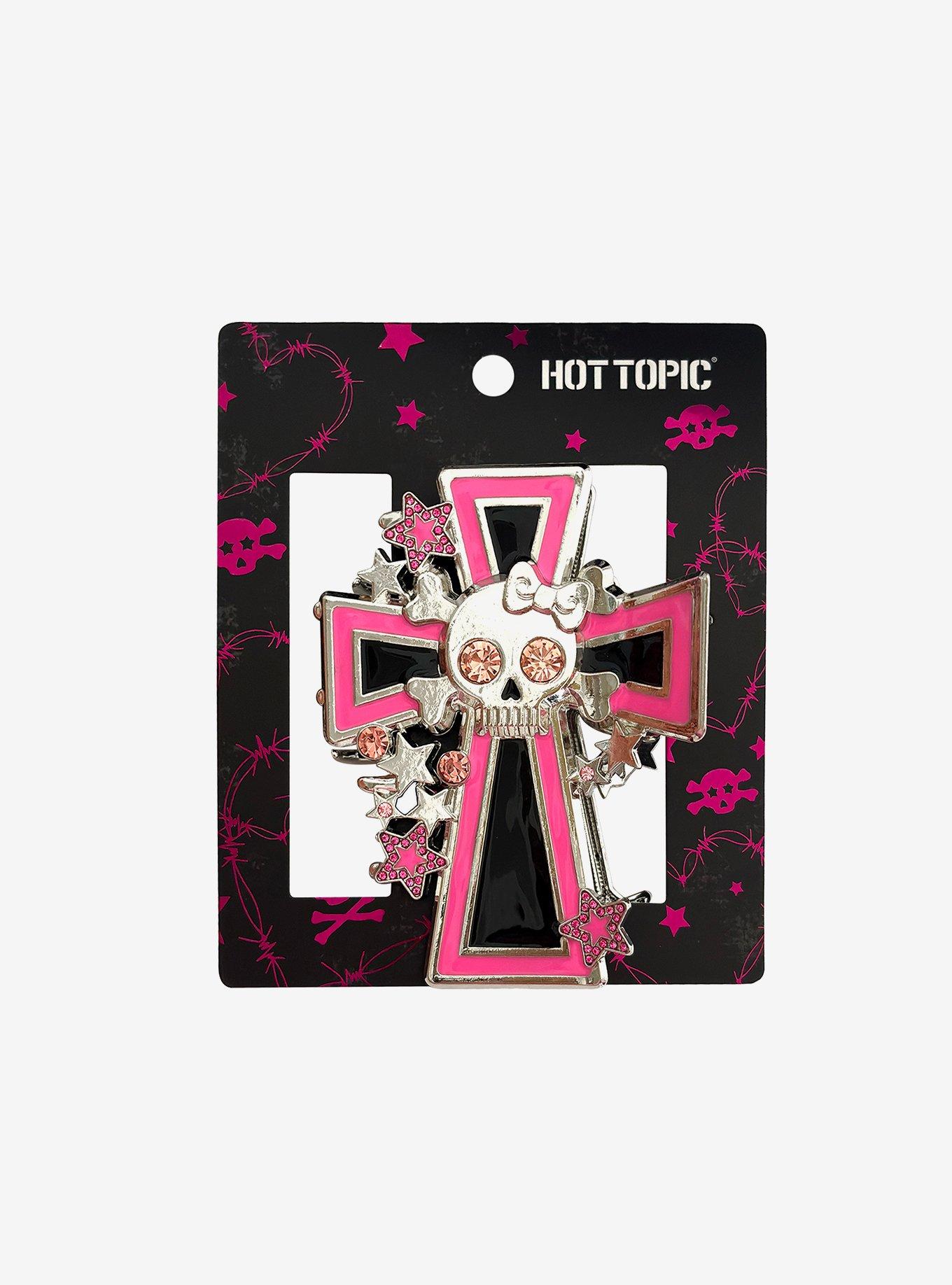 Skull & Crossbones Star Cross Claw Hair Clip, , hi-res