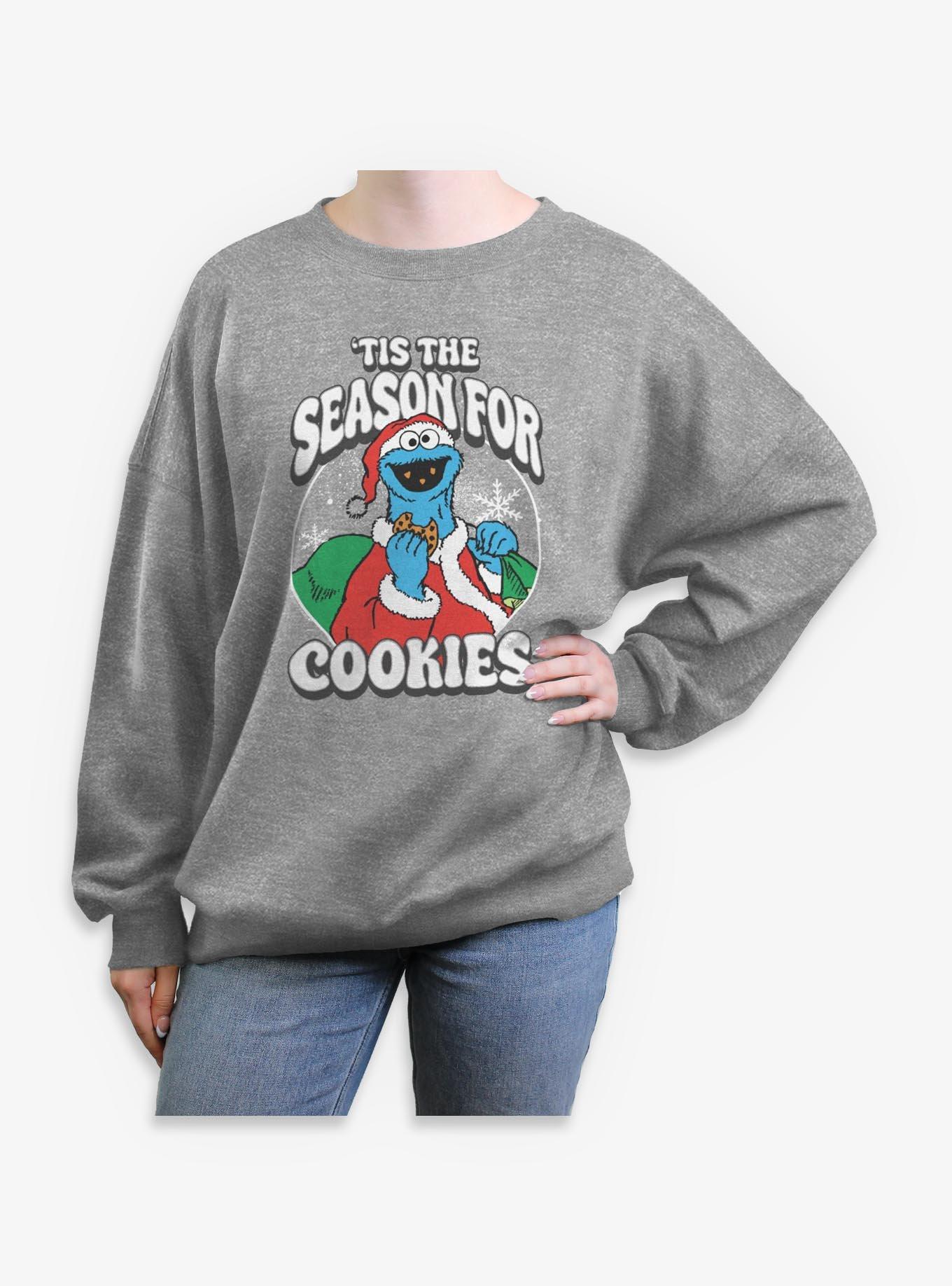 Sesame Street Season For Cookies Womens Oversized Sweatshirt, , hi-res