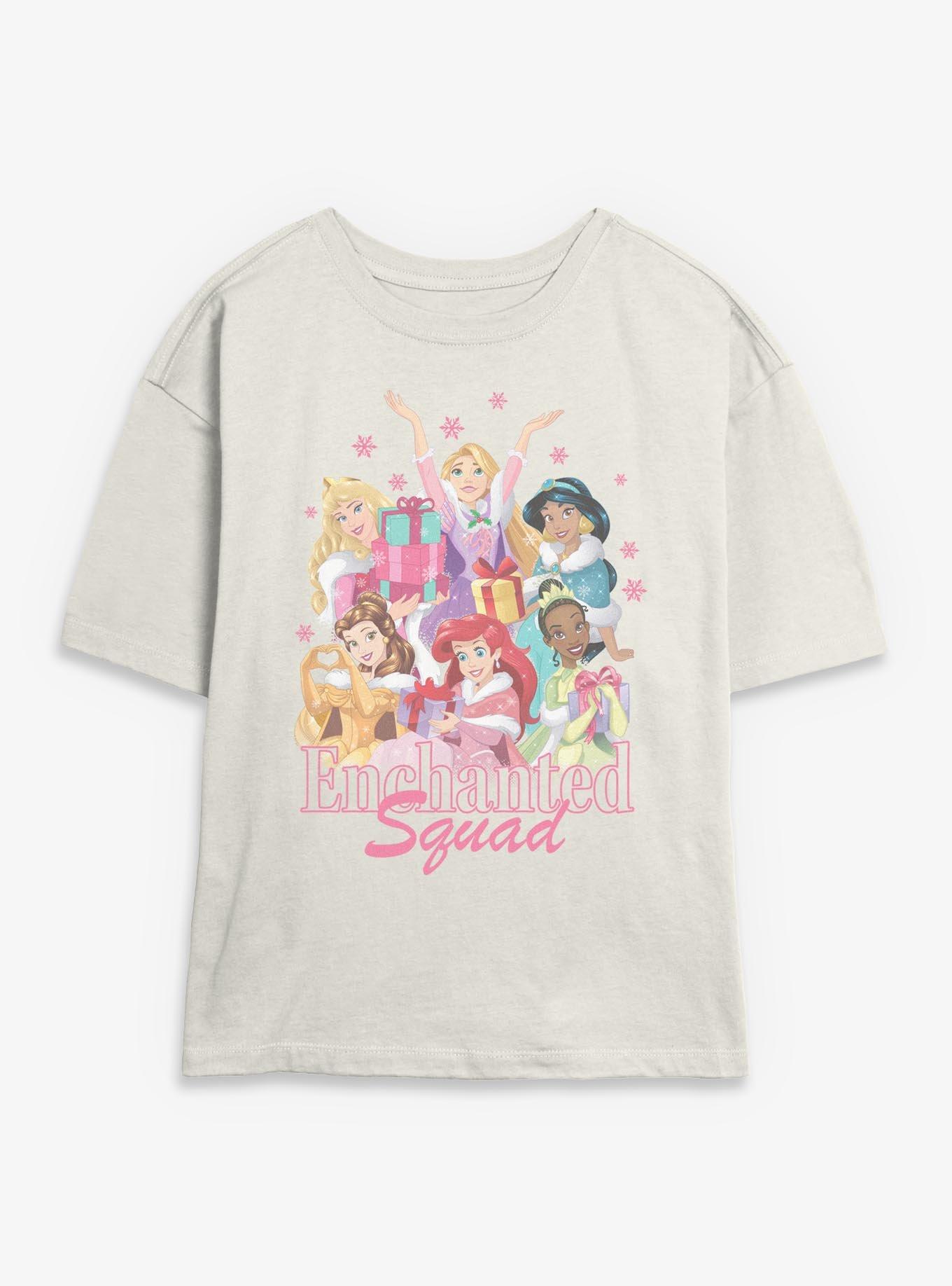 Disney Princesses Holiday Squad Womens Skimmer T-Shirt, , hi-res