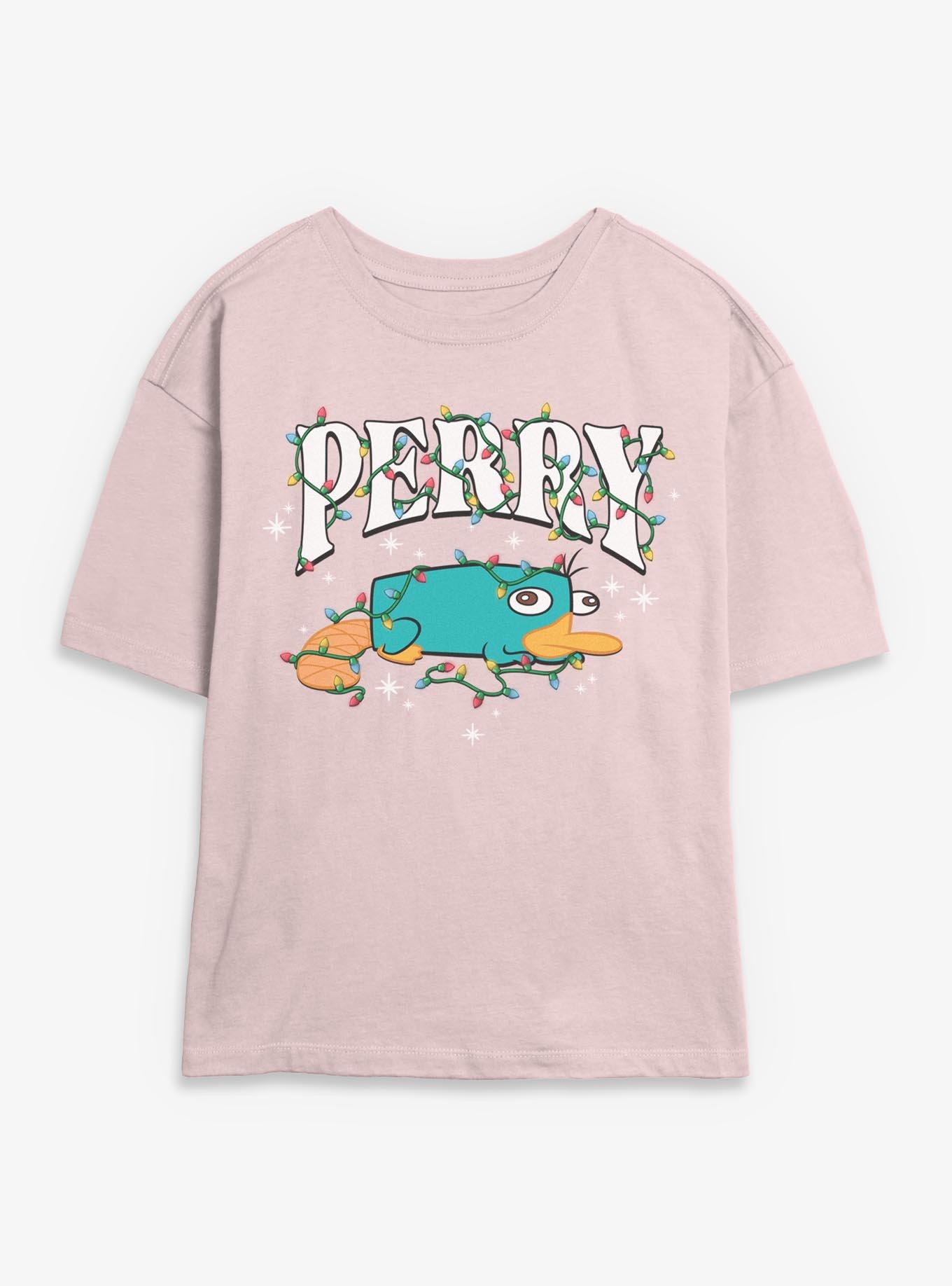 Disney Phineas and Ferb Perry Christmas Lights Womens Skimmer T-Shirt, , hi-res
