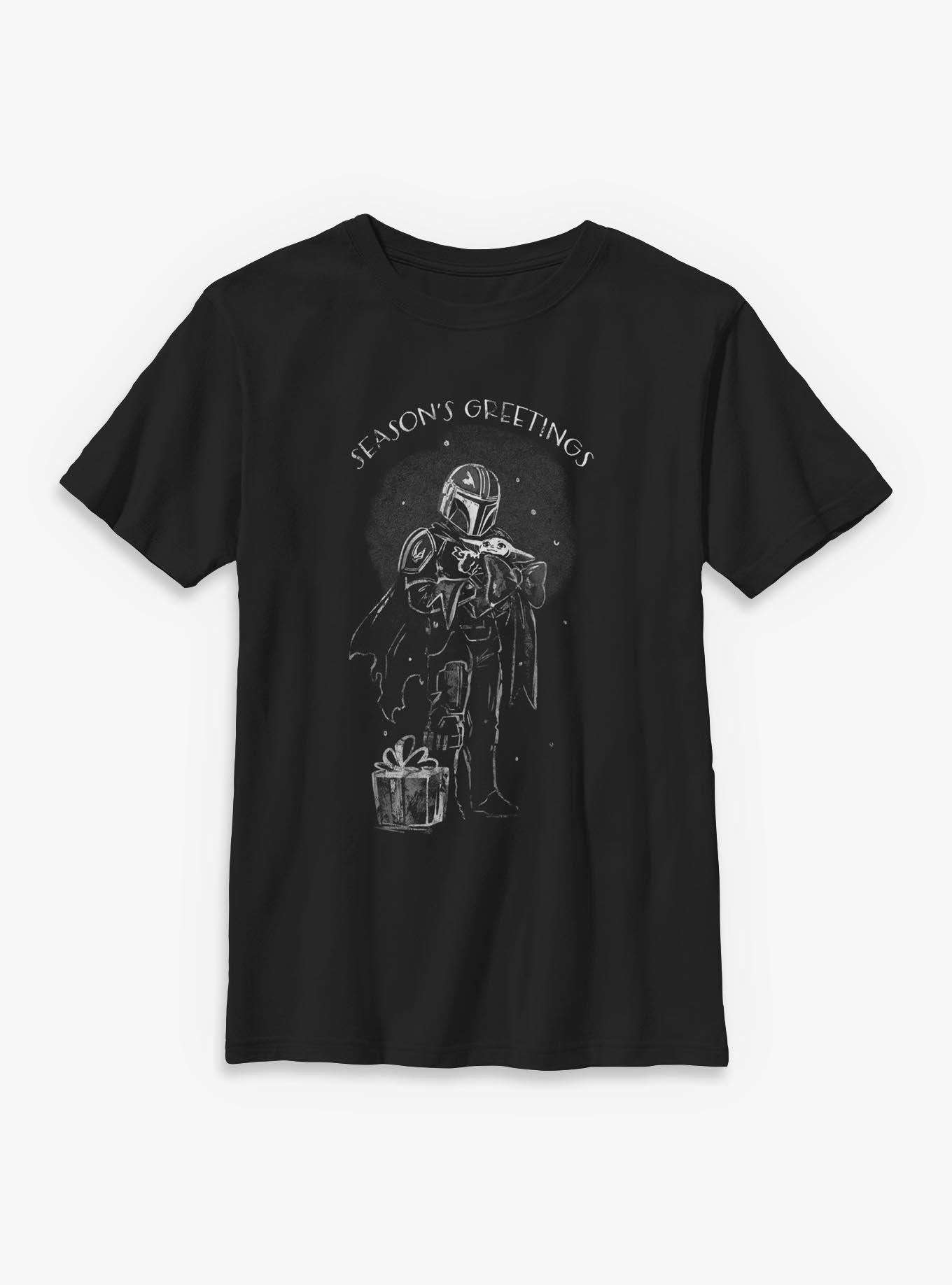 Star Wars The Mandalorian Seasons Greetings Youth T-Shirt, , hi-res